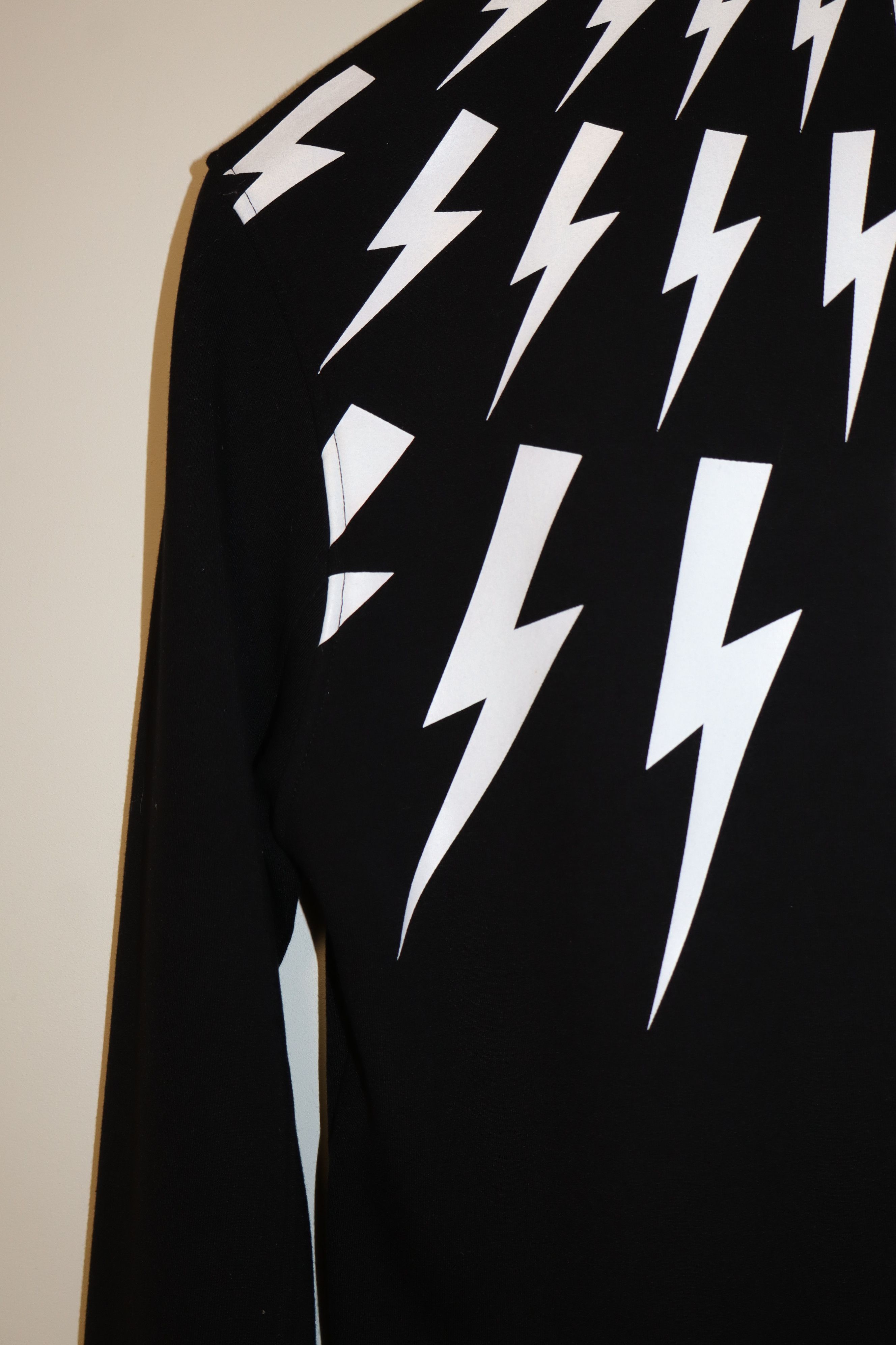 Neil Barrett Lightning bolt neoprene sweatshirt Size US XS / EU 42 / 0 - 5 Thumbnail