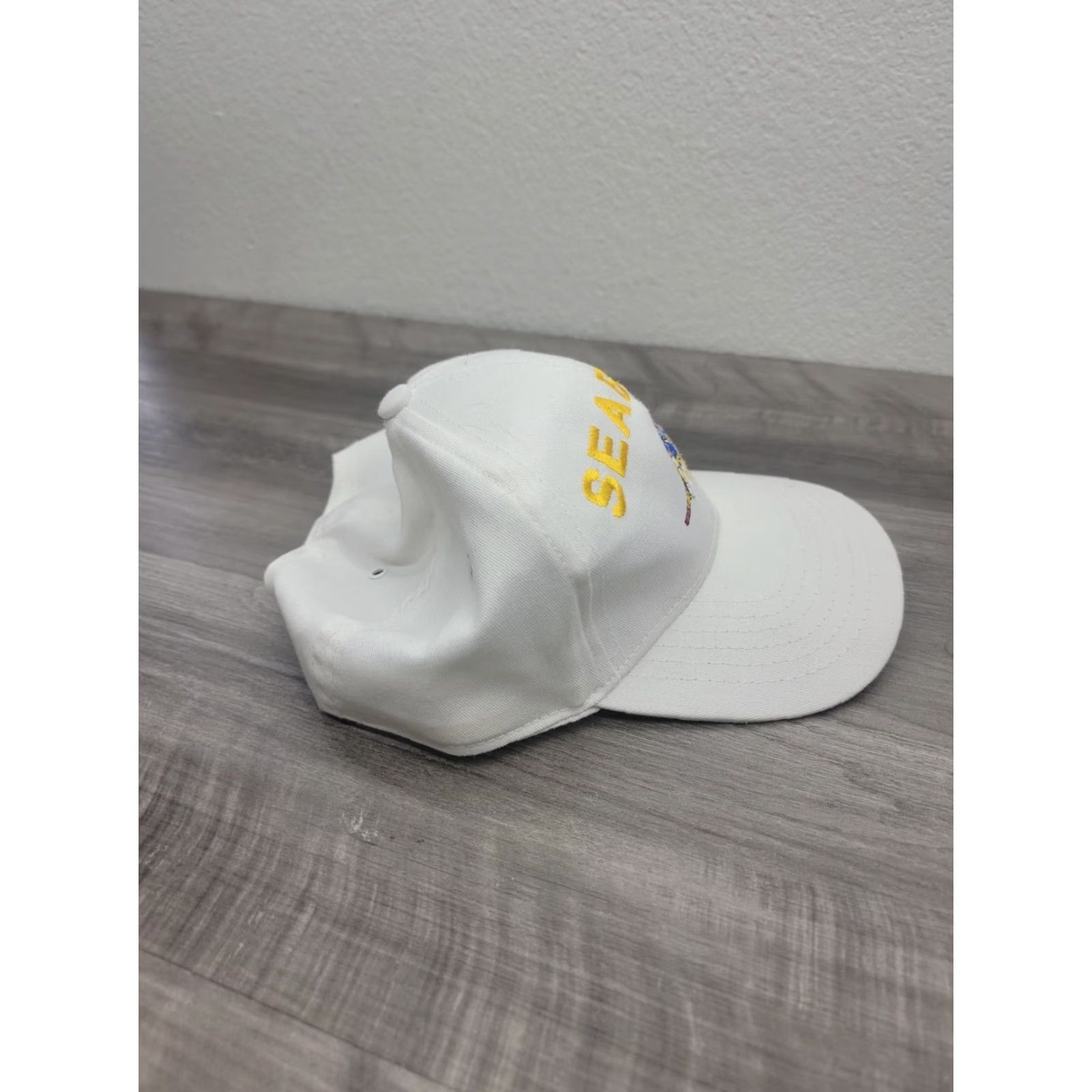 Vintage VINTAGE Navy Sea Bees Hat Cap Snapback Trucker Seabees Large Patch USA Men Adjustable White Size ONE SIZE - 4 Thumbnail