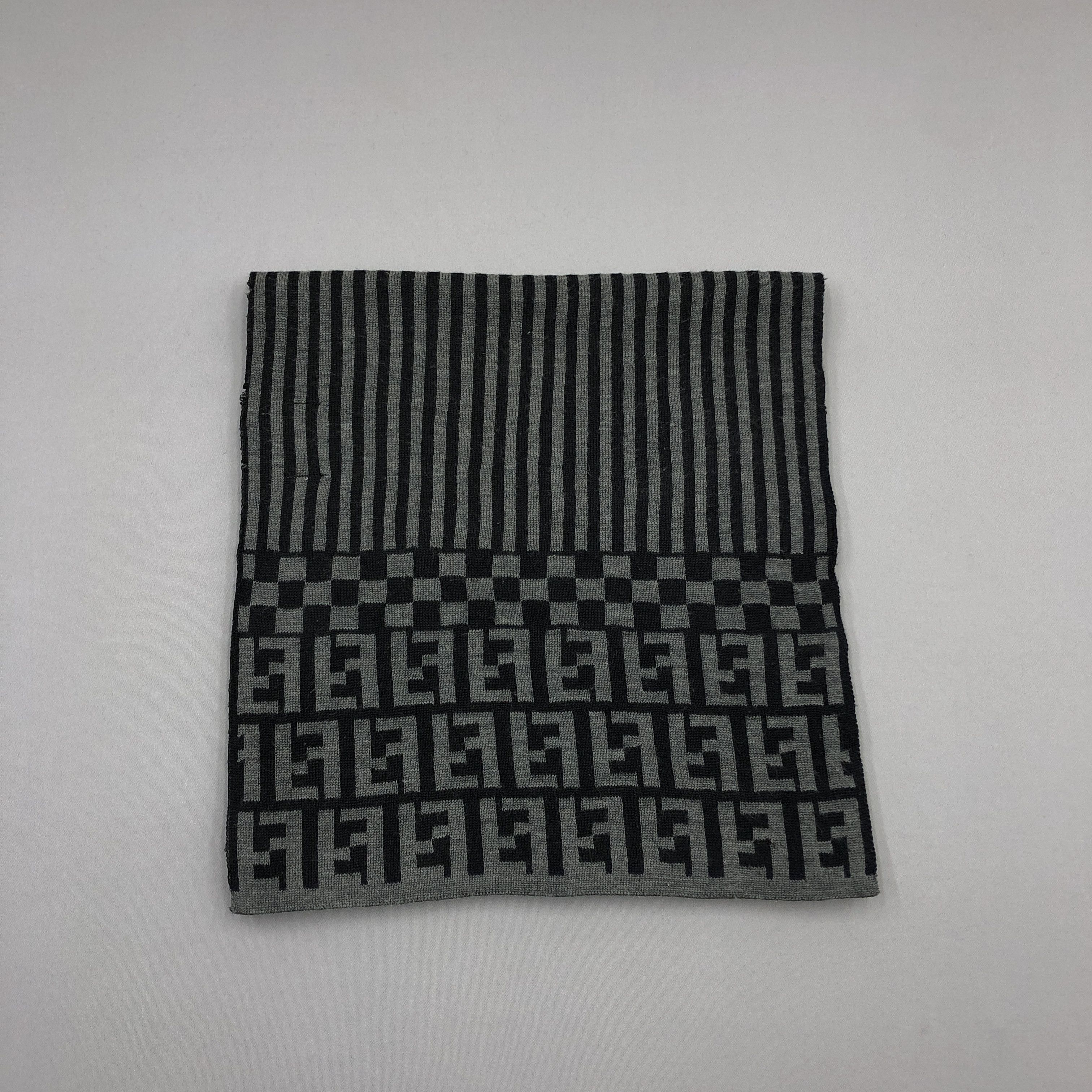 Fendi Vintage Fendi Scarf Fendi Zucca Monogram Muffler Wool Scarve Size ONE SIZE - 3 Thumbnail