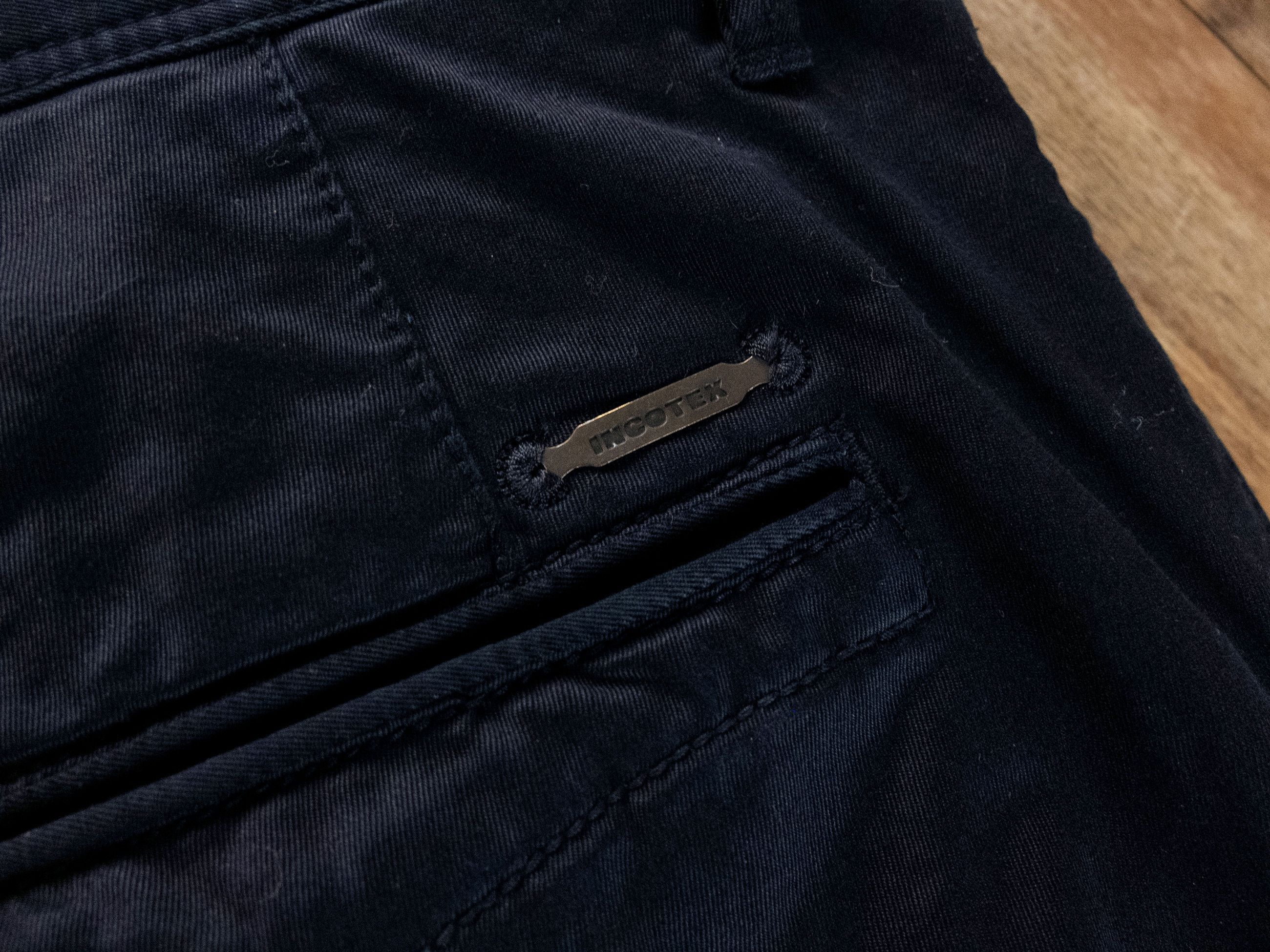 Incotex INCOTEX Slacks dark navy blue slim fit cotton chino pants 38 Size US 38 / EU 54 - 9 Thumbnail