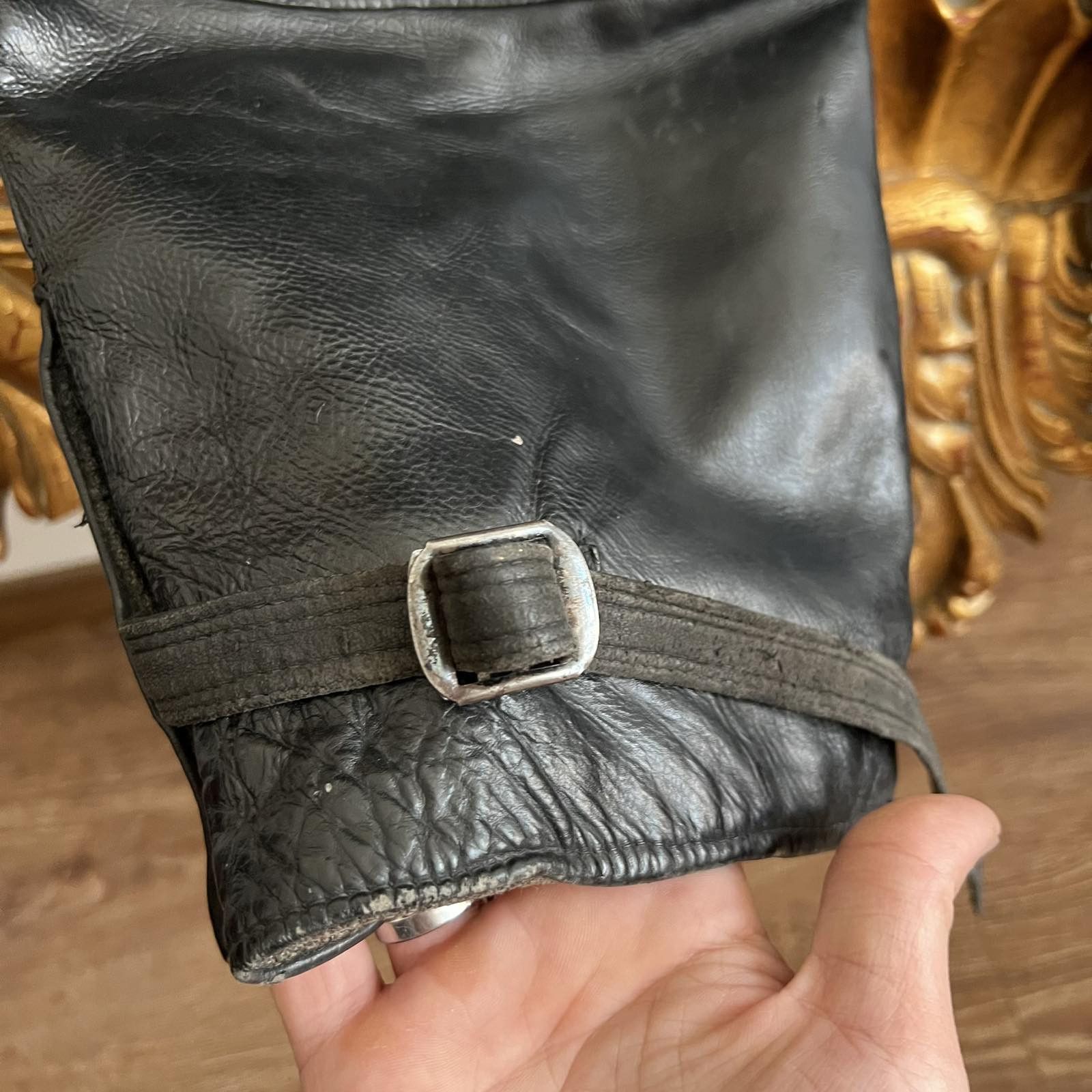 Vintage Vintage Antique 1940s WW2 European Army Flying Leather Pants Size US 34 / EU 50 - 10 Thumbnail