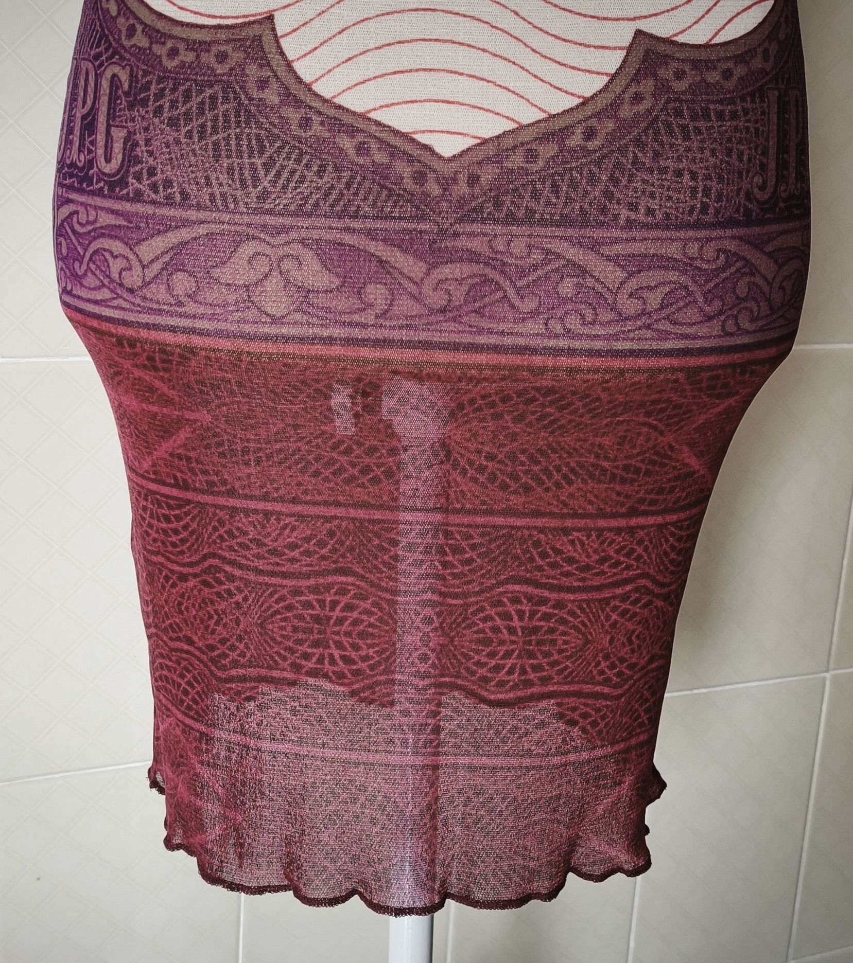 Jean Paul Gaultier Cartouche short dress in purple and burgundy Size M / US 6-8 / IT 42-44 - 25 Thumbnail