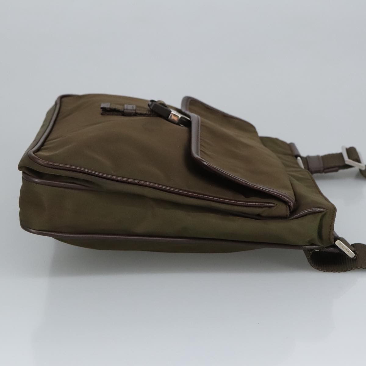 Prada PRADA Shoulder Bag Nylon Khaki Brown Silver Size ONE SIZE - 4 Thumbnail