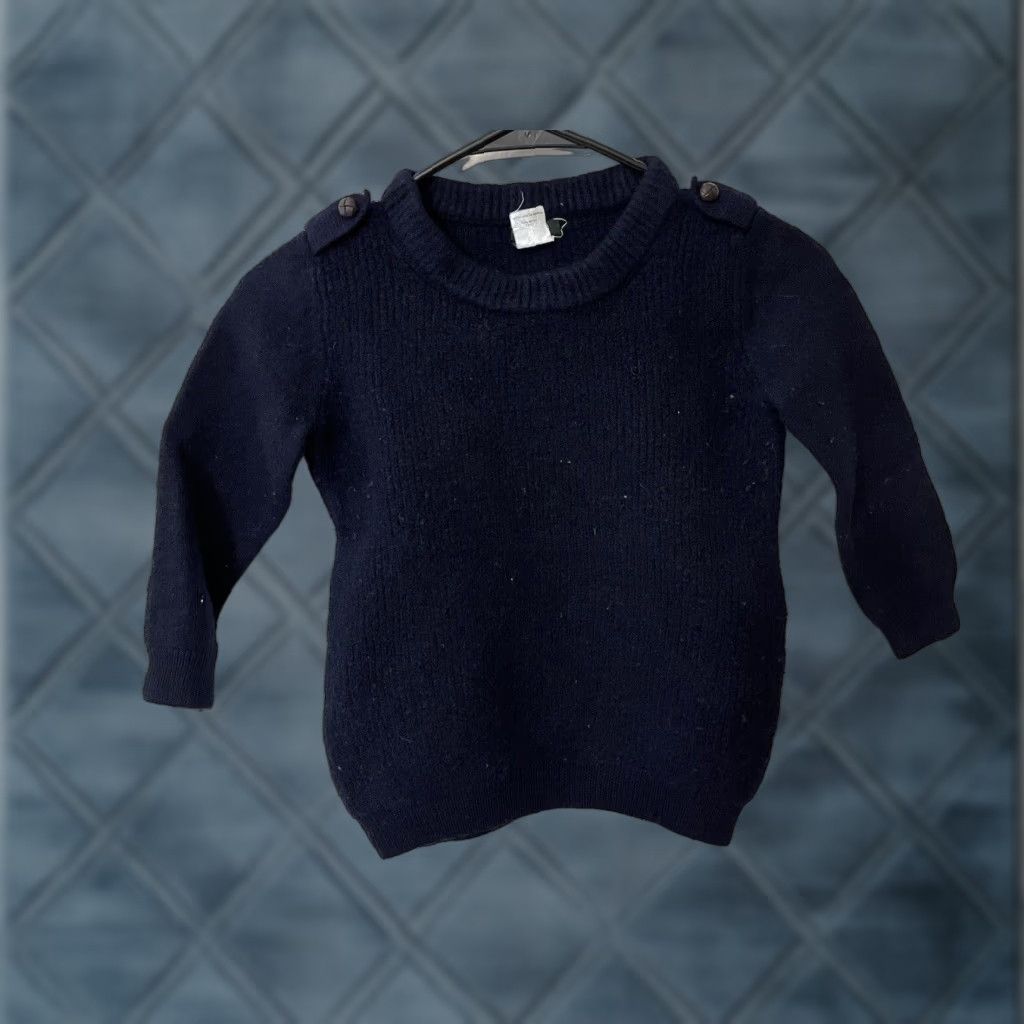 J.Crew VINTAGE J.Crew navy Merino wool Sweater XS Women Pullover Button Shoulder Blue 90s Womens Size XS / US 0-2 / IT 36-38 - 1 Thumbnail