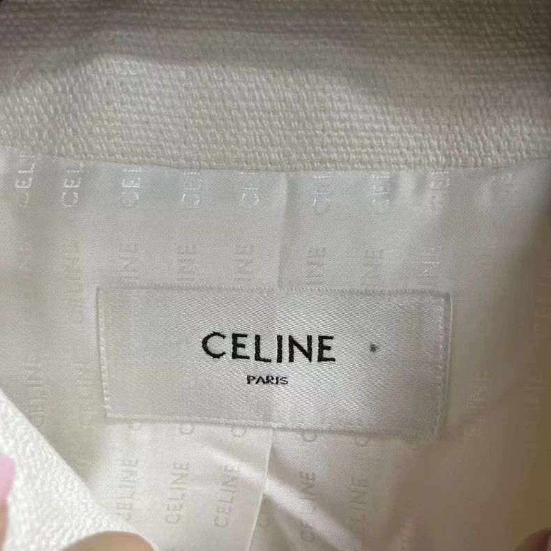 Celine Celine White Casual Long Sleeve Jacket Size S / US 4 / IT 40 - 2 Thumbnail