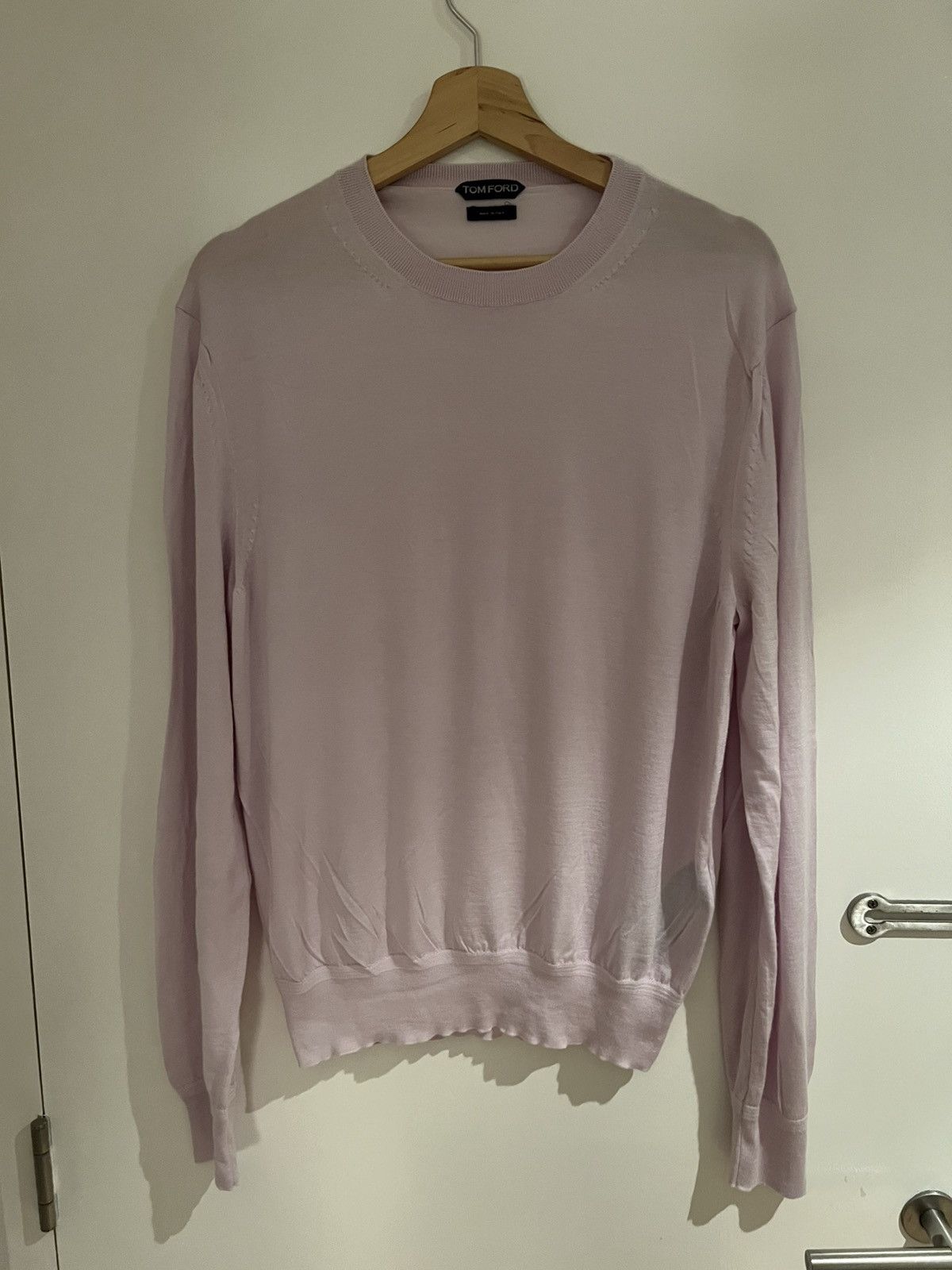 Tom Ford TOM FORD fine-knit 52 Italy 70% Cashmere 30% Silk Pink Size US L / EU 52-54 / 3 - 1 Thumbnail