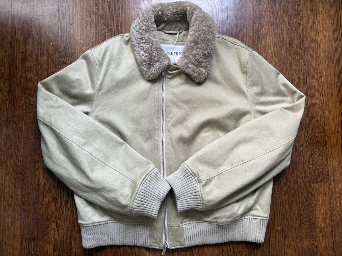 Burberry Burberry Cotton Sateen Bomber Jacket w Shearling Collar 2024 Size US XL / EU 56 / 4 - 2 Thumbnail