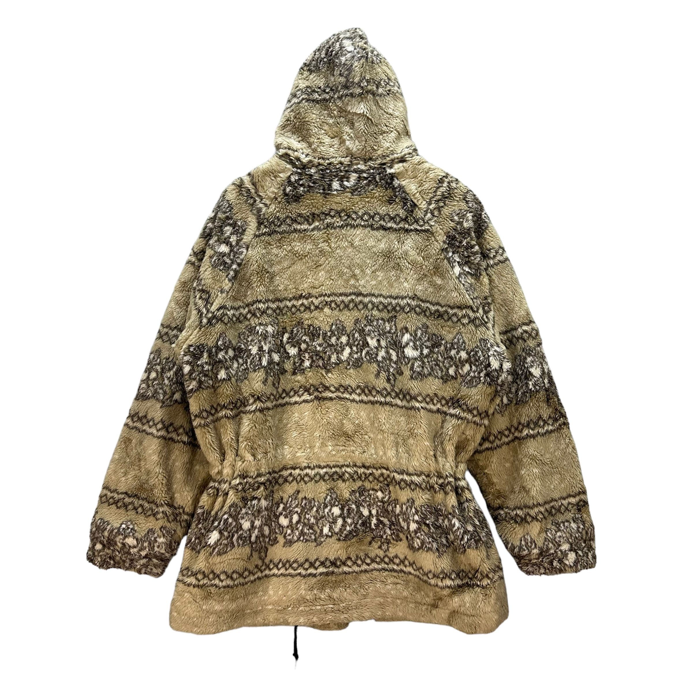 Japanese Brand PIKO MOTIF DESIGN FAUX FUR HOODIE JACKET #8734-023 Size US M / EU 48-50 / 2 - 11 Thumbnail