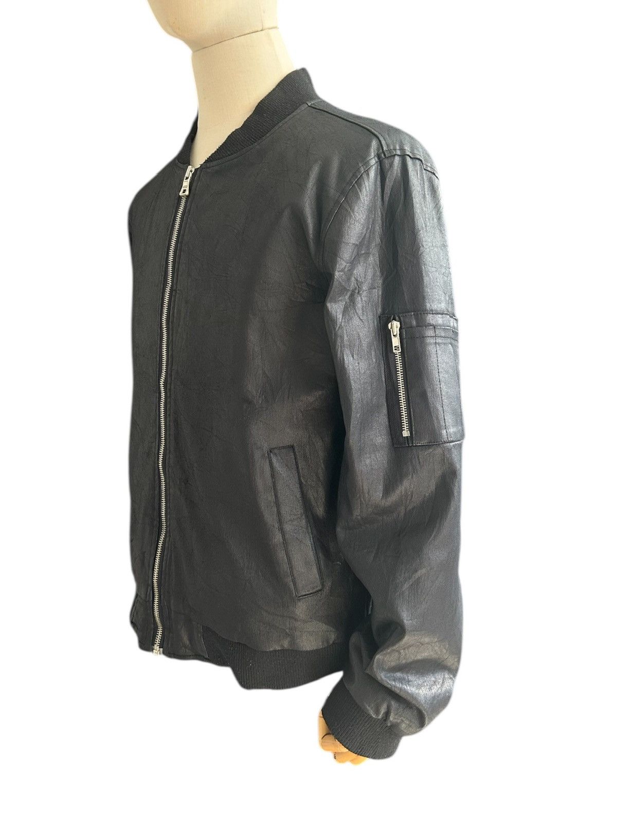 ABAHOUSE 🔥Rare🔥 Designworks coated black bomber jacket Size US L / EU 52-54 / 3 - 9 Thumbnail