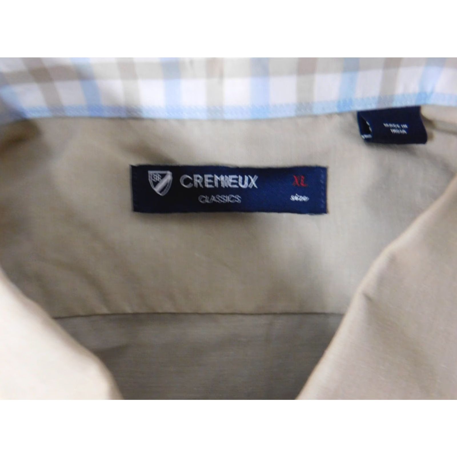 Cremieux Cremieux Shirt XL Beige Button-Down Classic Short Sleeve Collared Button-Up Mens Size US XL / EU 56 / 4 - 5 Thumbnail