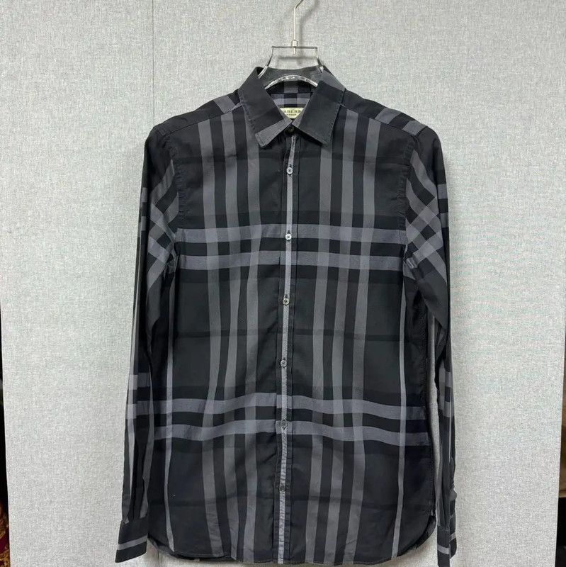 Burberry Burberry Dark Blue Cotton Men's Shirt Size US XS / EU 42 / 0 - 1 Thumbnail