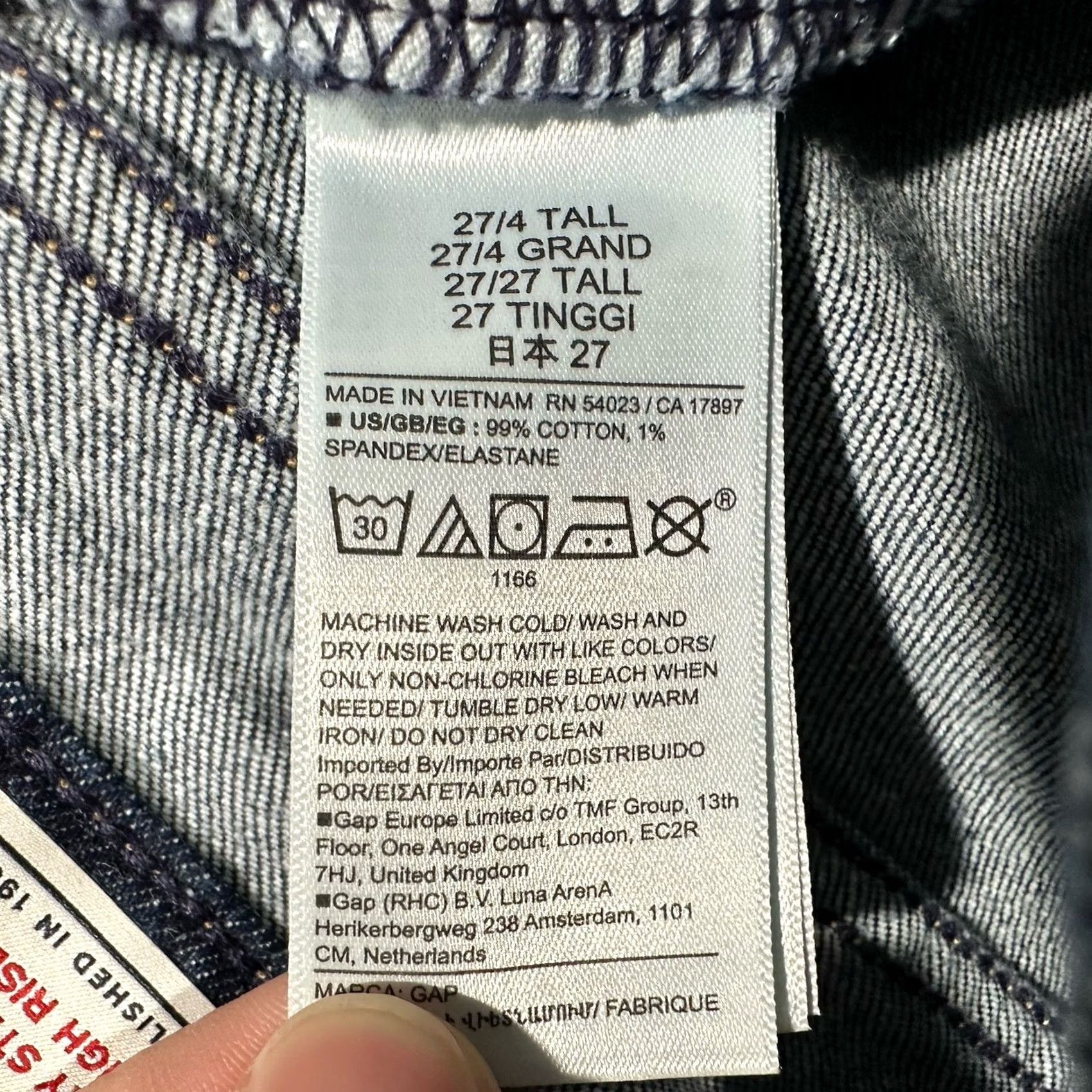 Gap GAP Jeans Womens 27 4T Blue Denim Straight High Rise Button Fly Size 27" / US 4 / IT 40 - 6 Thumbnail