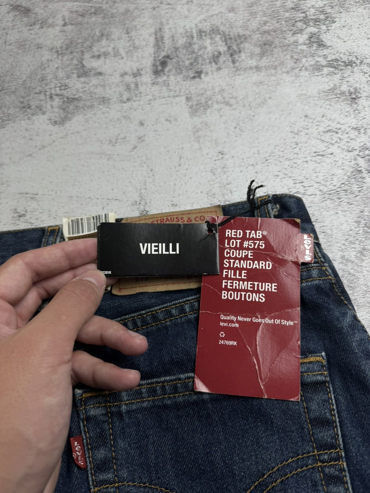 Levi's Levi’s 575 NEW W28 L32 Standard Fit Red Tab Blue Button Fly Denim Jeans Trousers Size 28" / US 6 / IT 42 - 10 Thumbnail