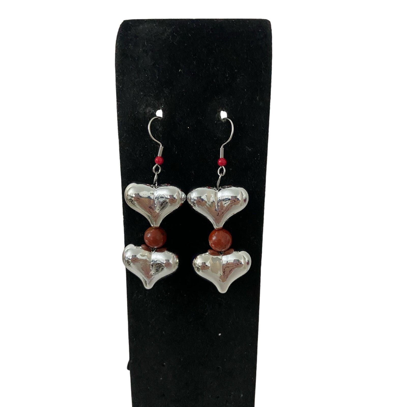 Handmade heart earrings Size ONE SIZE - 1 Thumbnail