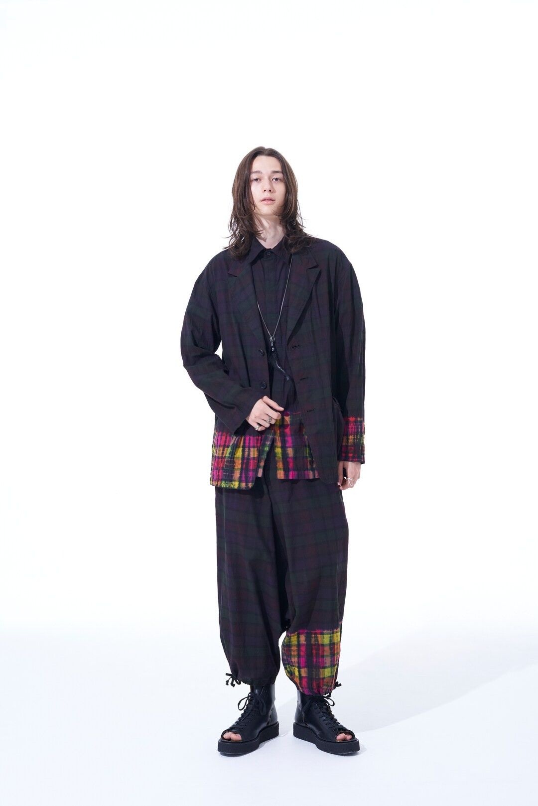 Yohji Yamamoto YOHJI YAMAMOTO Madras Checkers Wool Rayon Blazer Jacket Size US L / EU 52-54 / 3 - 21 Thumbnail
