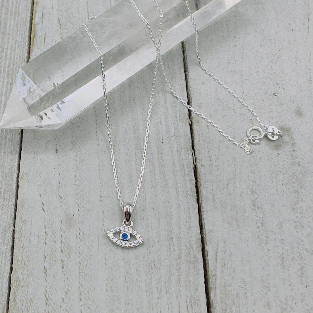 The Unbranded Brand Evil Eye Minimalist Necklace, Dainty, Cz Necklace Size ONE SIZE - 3 Thumbnail