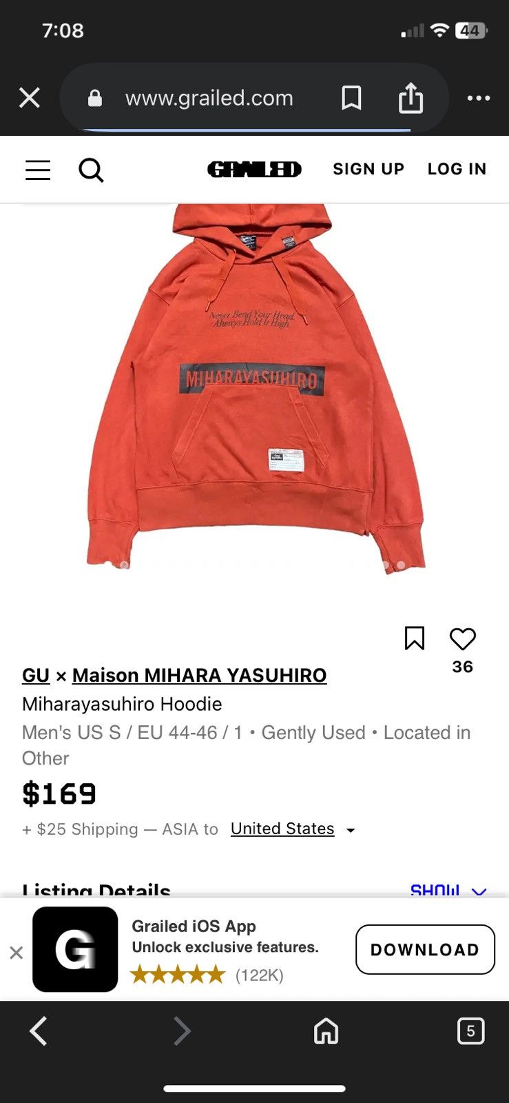 GU × Maison MIHARA YASUHIRO Miharayasuhiro Good Inspiration Hoodie Size US M / EU 48-50 / 2 - 12 Thumbnail