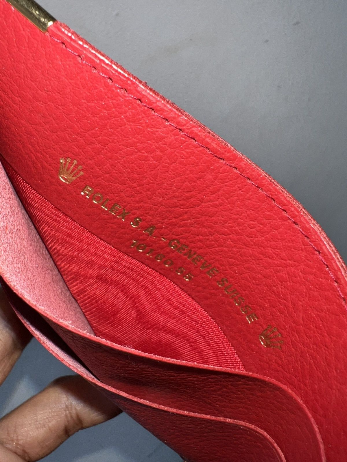 Rolex Rolex Document Holder-Card Red Leather Size ONE SIZE - 4 Thumbnail