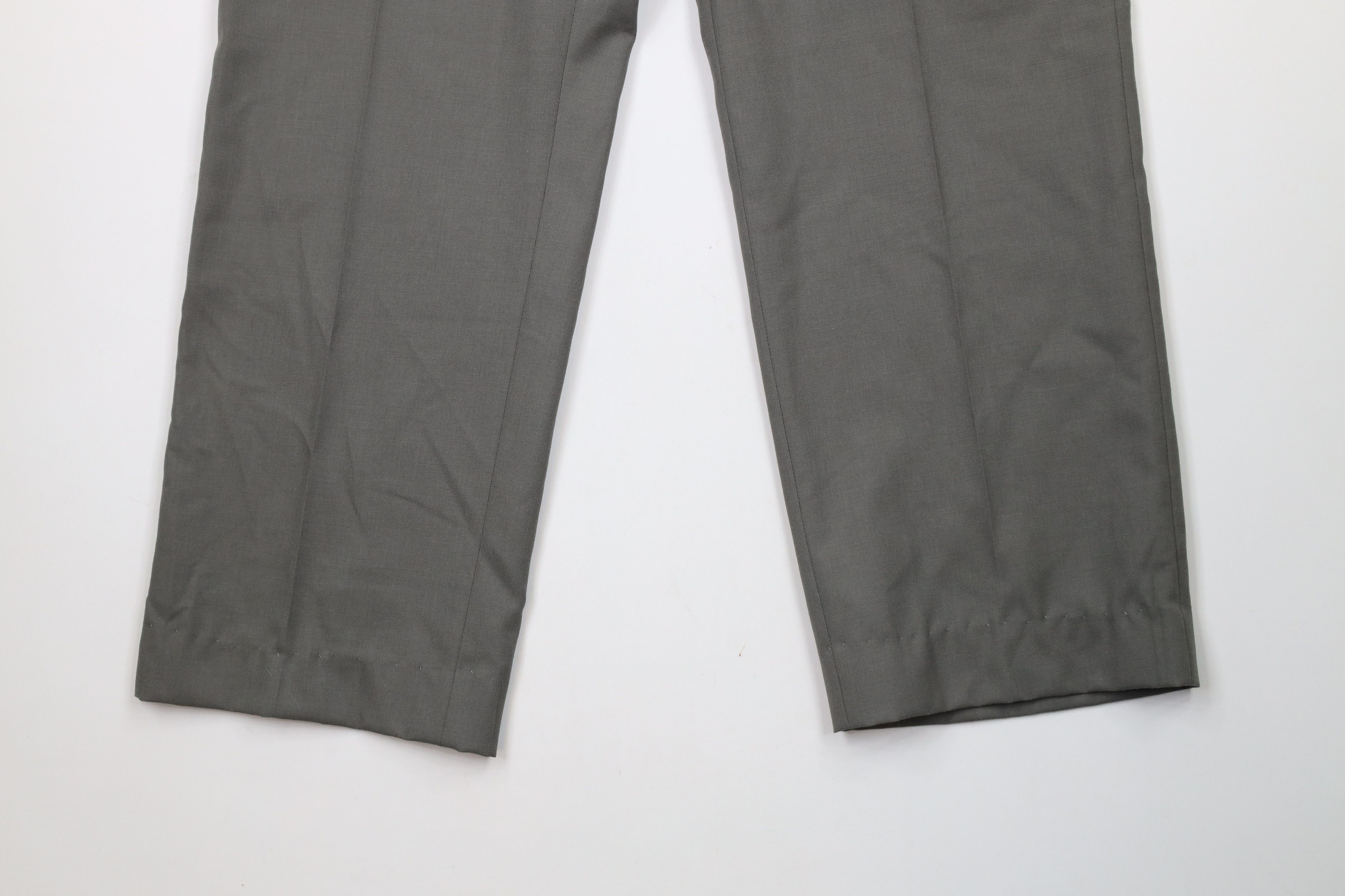 Vintage Vintage 90s Streetwear Wool Wide Leg Chino Pants Gray Size US 34 / EU 50 - 4 Thumbnail