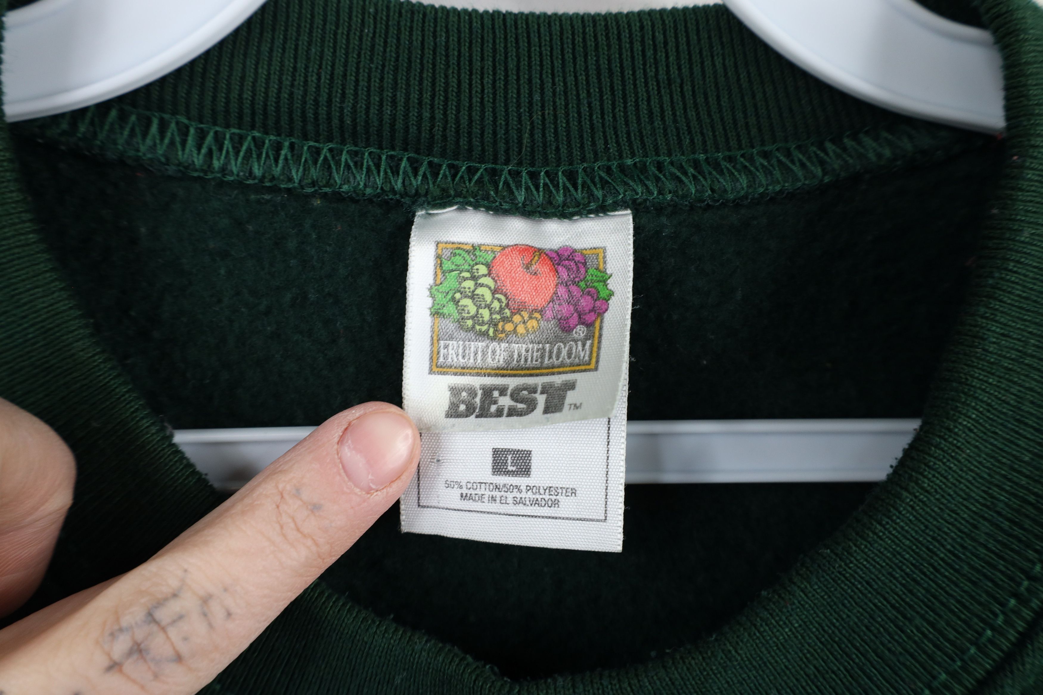 Vintage Vintage 90s Streetwear Crewneck Sweatshirt Hunter Green Size US L / EU 52-54 / 3 - 4 Thumbnail