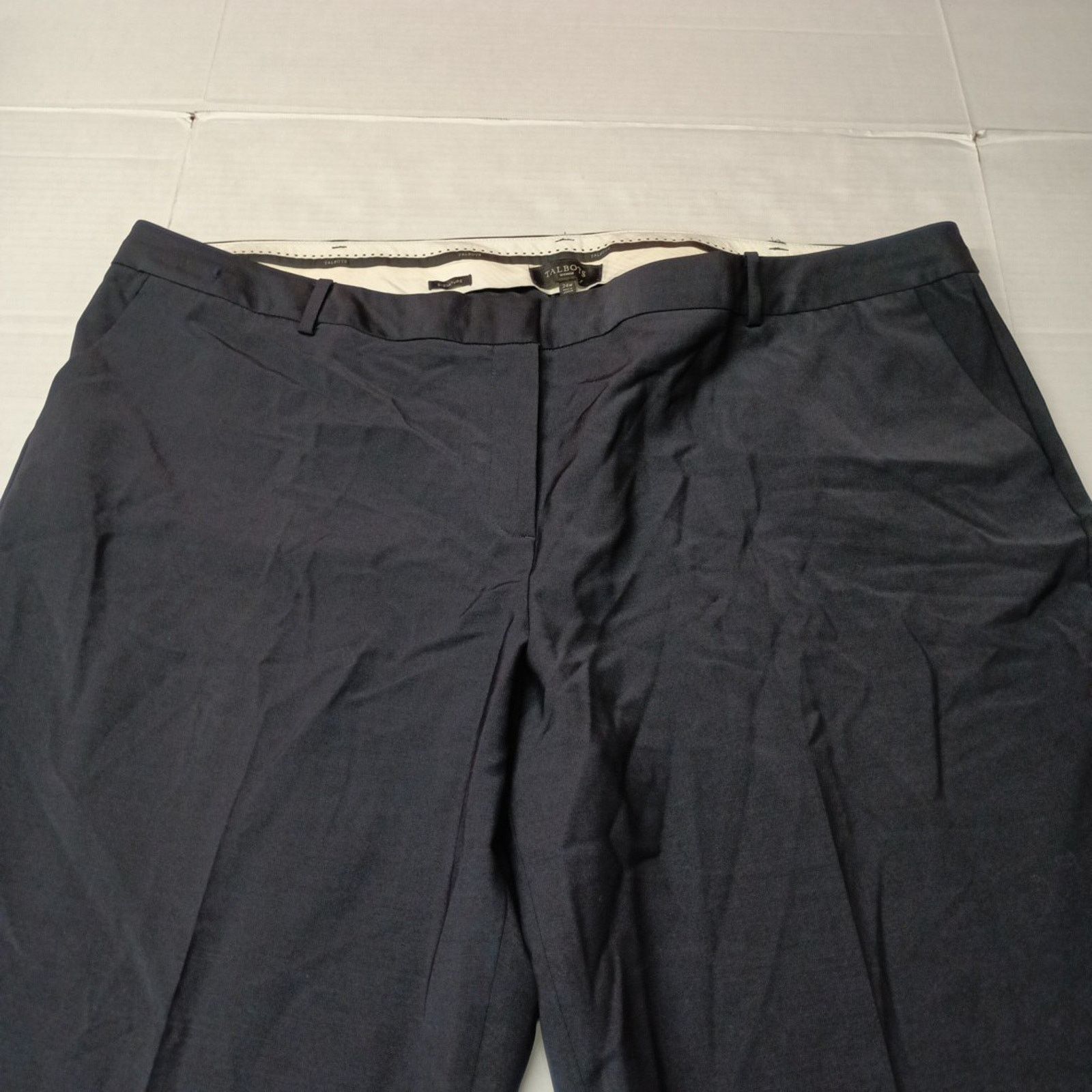 Other Talbots Women's High Waist Pants 24W Navy Blue Wool Blend Size 32" / US 10 / IT 46 - 5 Thumbnail