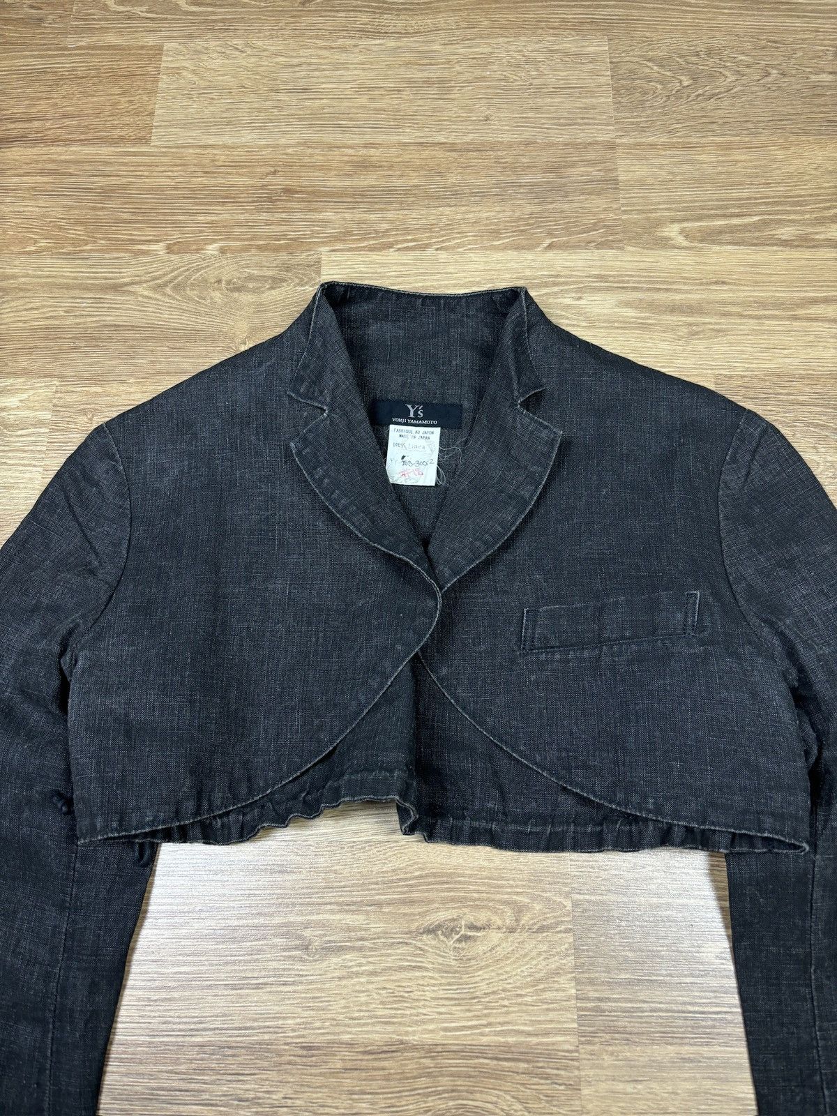 Yohji Yamamoto Y’s by Yohji Yamamoto Cropped Linnen Jacket Size S / US 4 / IT 40 - 4 Thumbnail