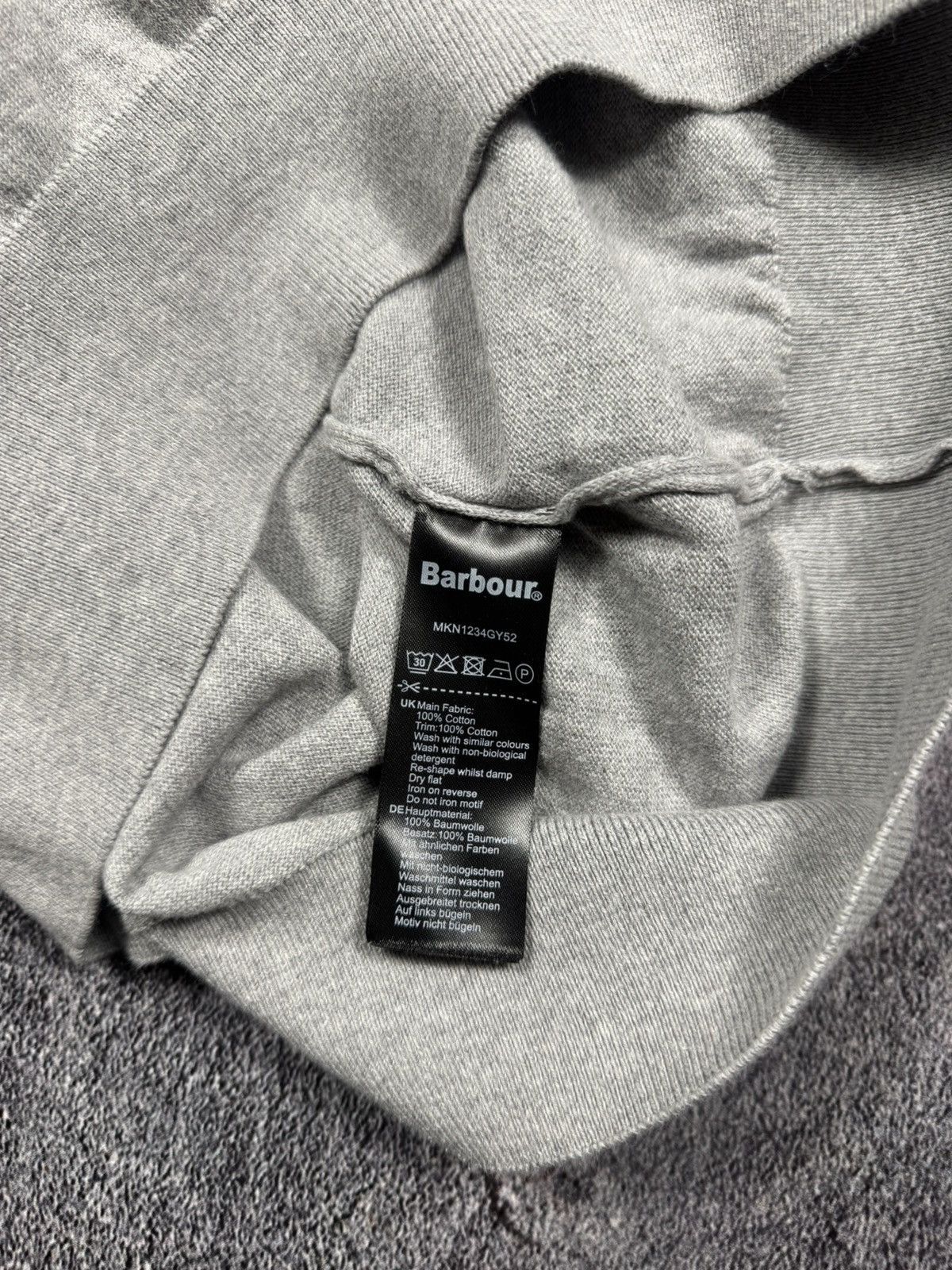 Barbour Barbour 1/4 Zip Grey Sweatshirt Size US L / EU 52-54 / 3 - 8 Thumbnail