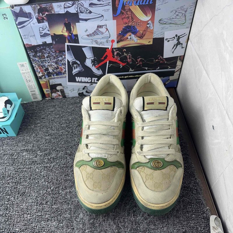 Gucci Gucci Screener Vintage Leather Sneakers - Size US 9.5 / EU 42-43 - 2 Thumbnail