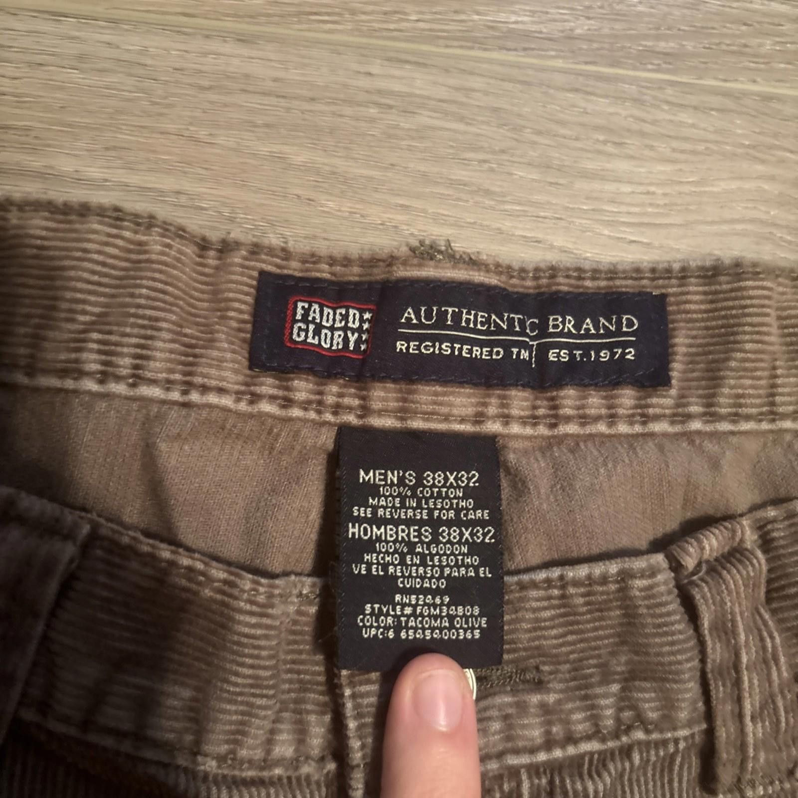 Faded Glory Faded Glory Vtg 90s Cargo Corduroy Pants Men 38x32 Brown Size US 38 / EU 54 - 2 Thumbnail