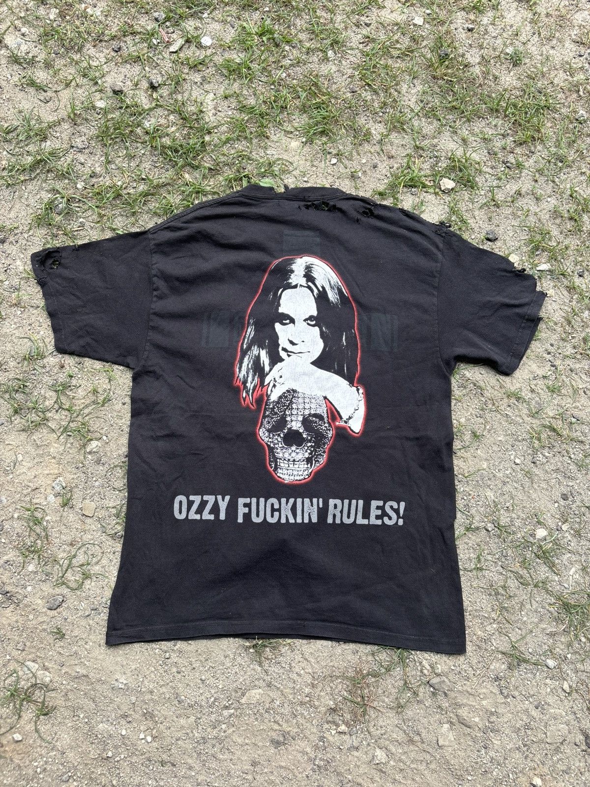 Band Tees Vintage Distressed Ozzy Osbourne Tshirt Size US L / EU 52-54 / 3 - 1 Thumbnail