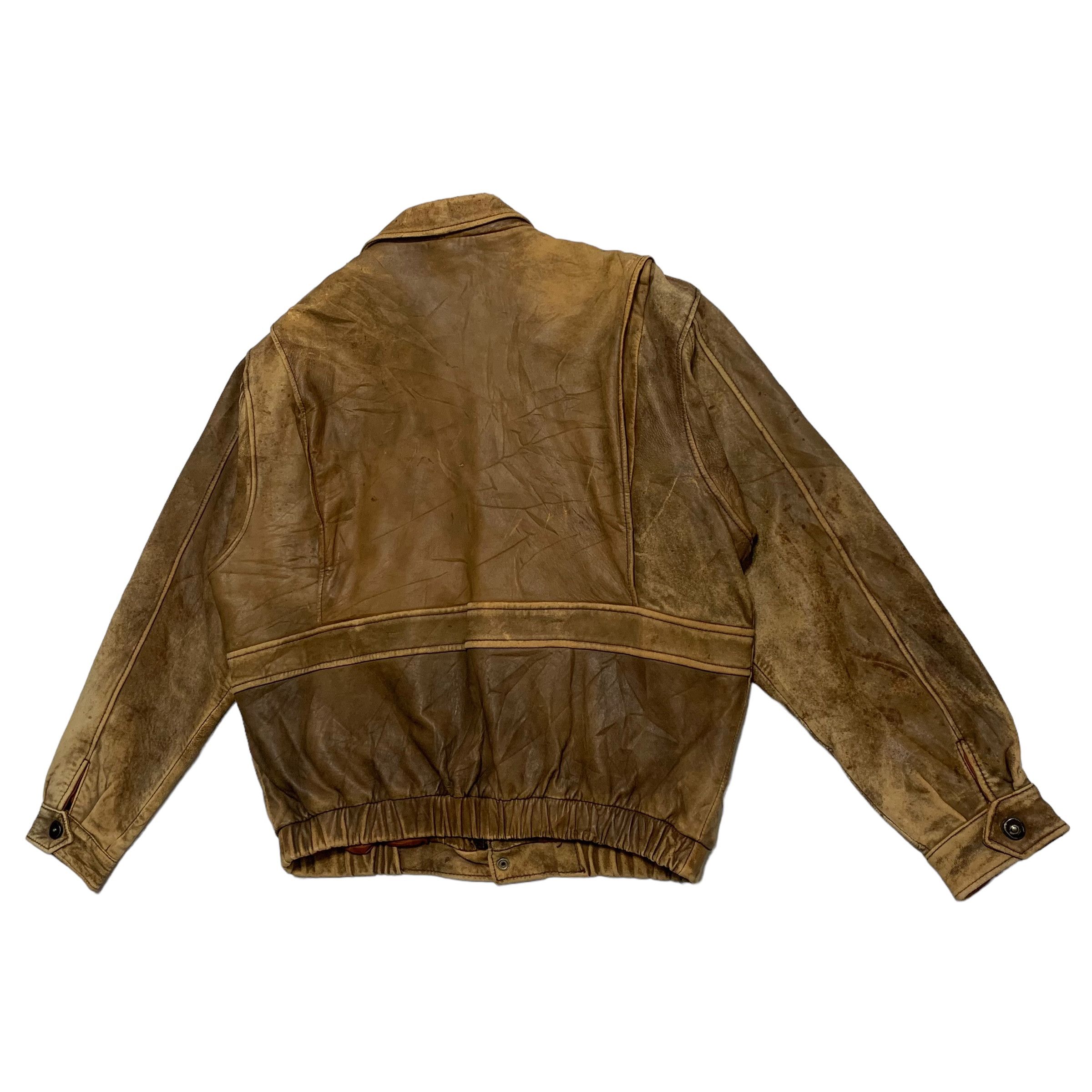 Vintage Vintage 80s US Armed Forces Flight Aviator Leather Jacket Size US L / EU 52-54 / 3 - 9 Thumbnail