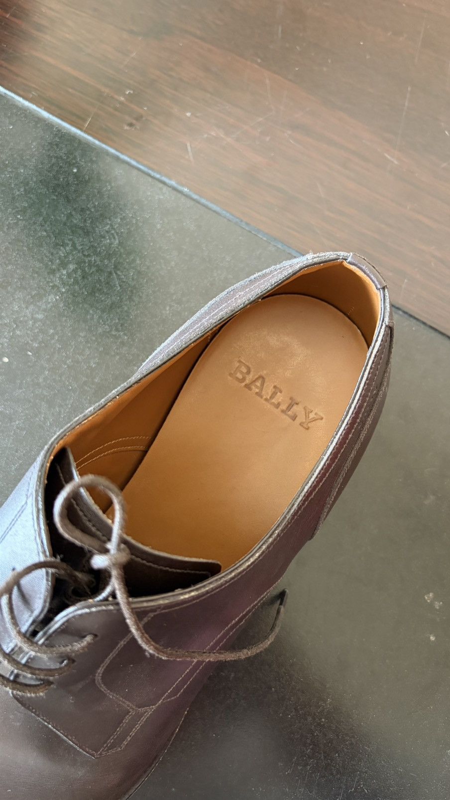 Bally Bally Dark Brown Leather Cap-Toe Oxford Dress Shoes Size US 9 / EU 42 - 9 Thumbnail