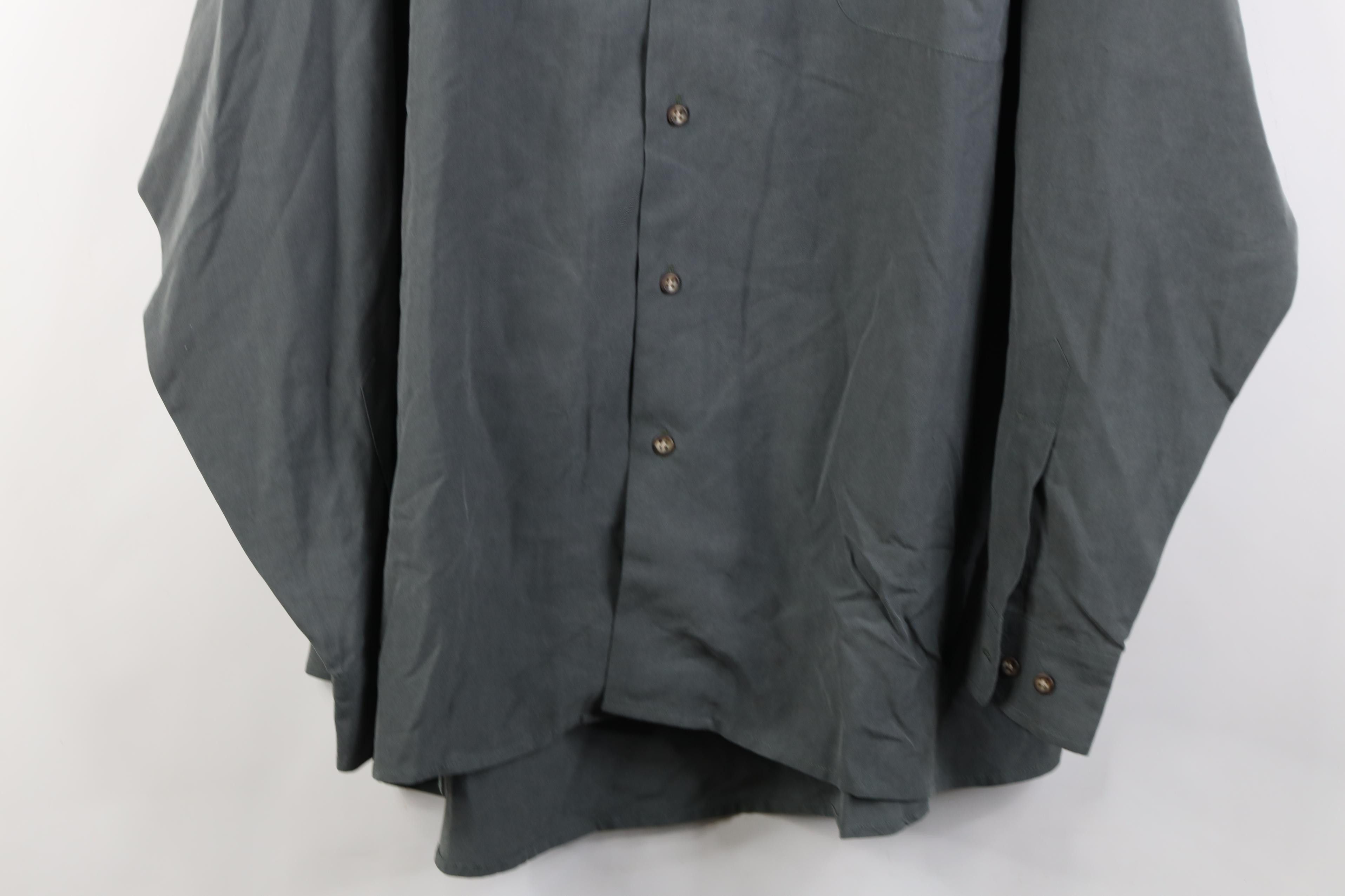 Vintage Deadstock Vintage 90s Streetwear Collared Button Shirt Green Size US L / EU 52-54 / 3 - 3 Thumbnail
