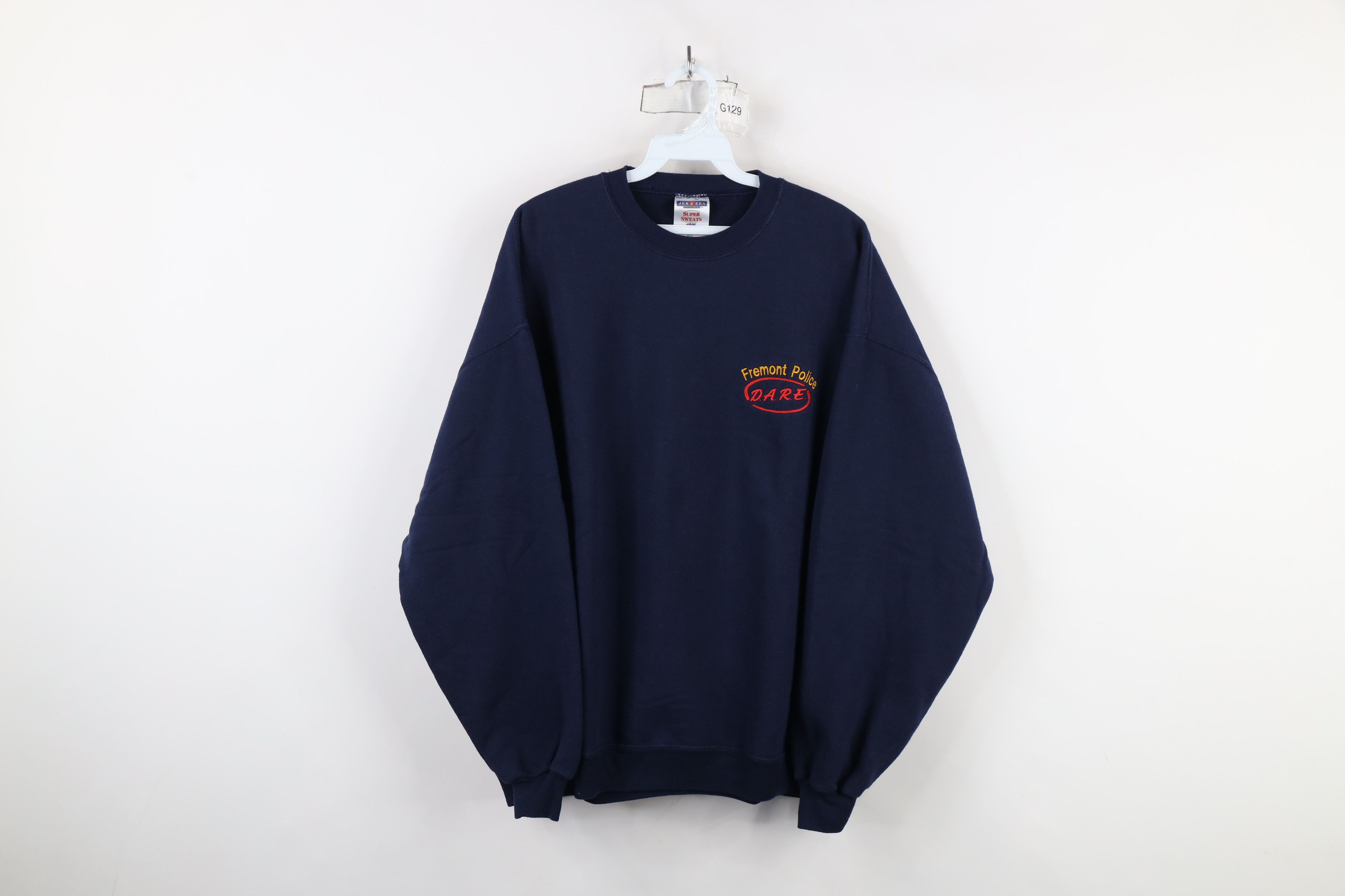 Vintage Vintage 90s Spell Fremont Police Dare Drug Sweatshirt Blue Size US L / EU 52-54 / 3 - 1 Thumbnail