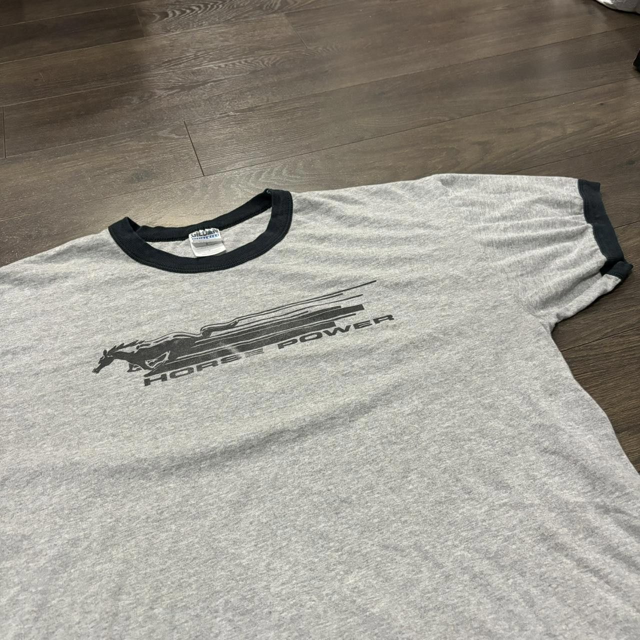 Gildan vintage ford mustang horse power Ringer t shirt 00s L Size US L / EU 52-54 / 3 - 3 Thumbnail