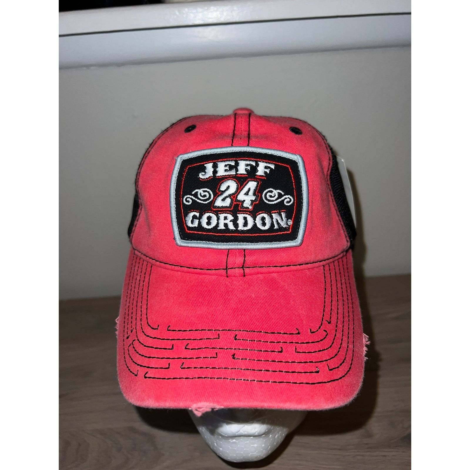 Chase Authentics Nascar Jeff Gordon Hat #24 Red Black Chase Authentics Cap Size ONE SIZE - 2 Thumbnail