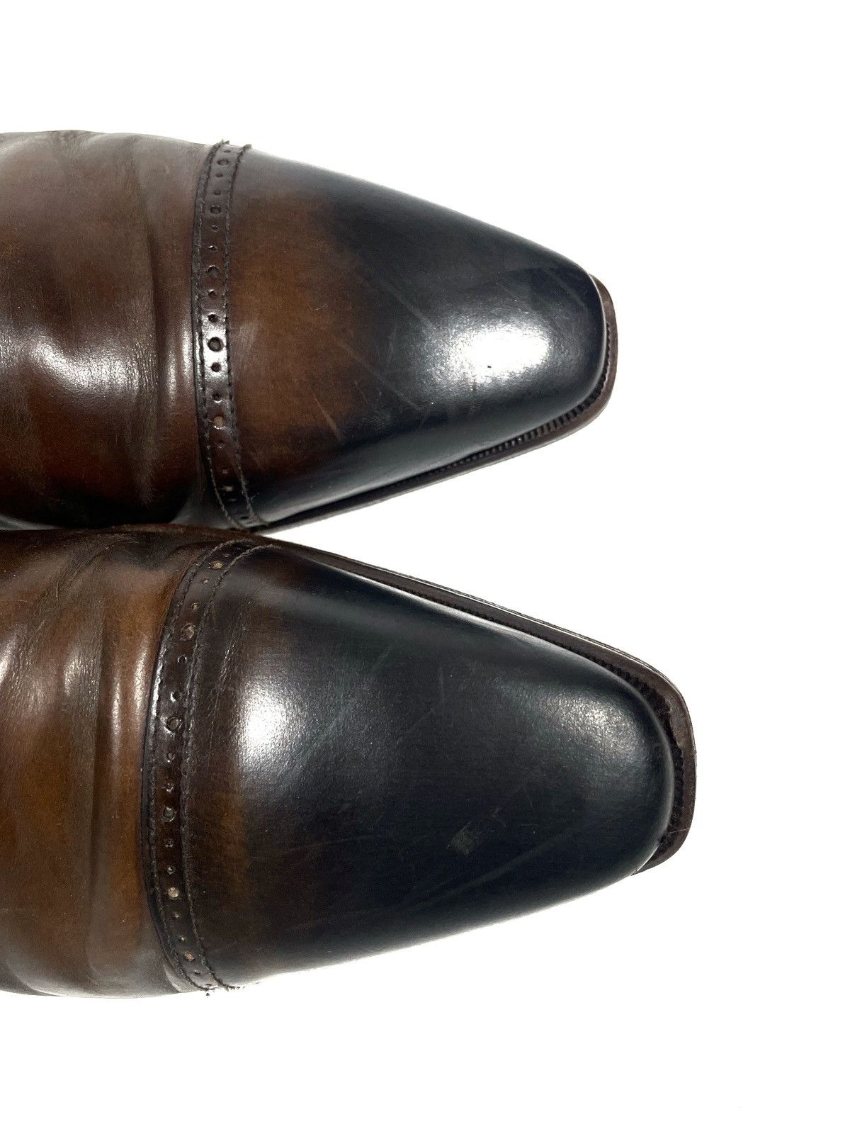 Canali × Vintage Canali Vintage Leather Mens Classic Formal Gradient Shoes 42 Size US 9 / EU 42 - 5 Thumbnail