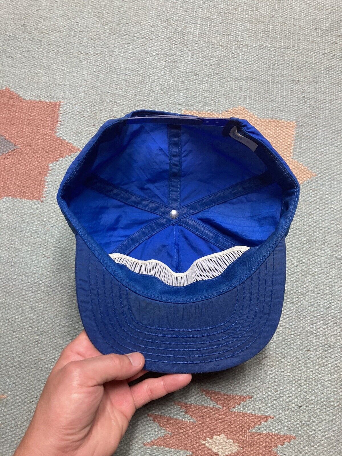 Vintage Vintage 90s SnapBack hat nylon blue lightweight park avenue Size ONE SIZE - 5 Thumbnail
