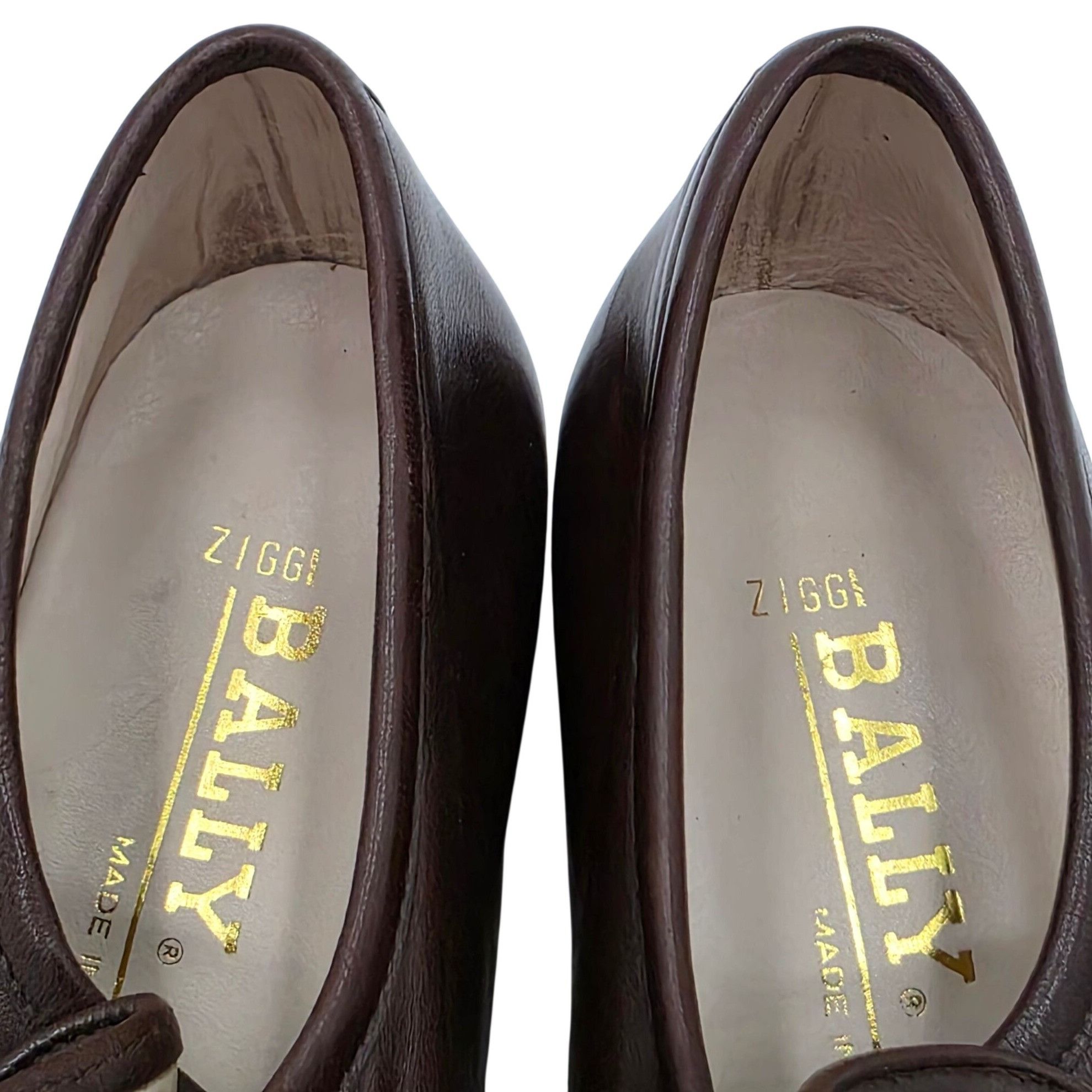 Bally NEW Vintage Bally Ziggi Brown Leather Tassel Loafers Mens 9M Size US 9 / EU 42 - 4 Thumbnail