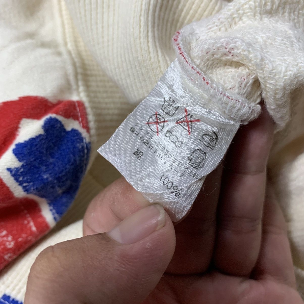 Issey Miyake Vintage 90s Issey Miyake Calk Painted Abstract Sweetshirt Size US M / EU 48-50 / 2 - 9 Thumbnail