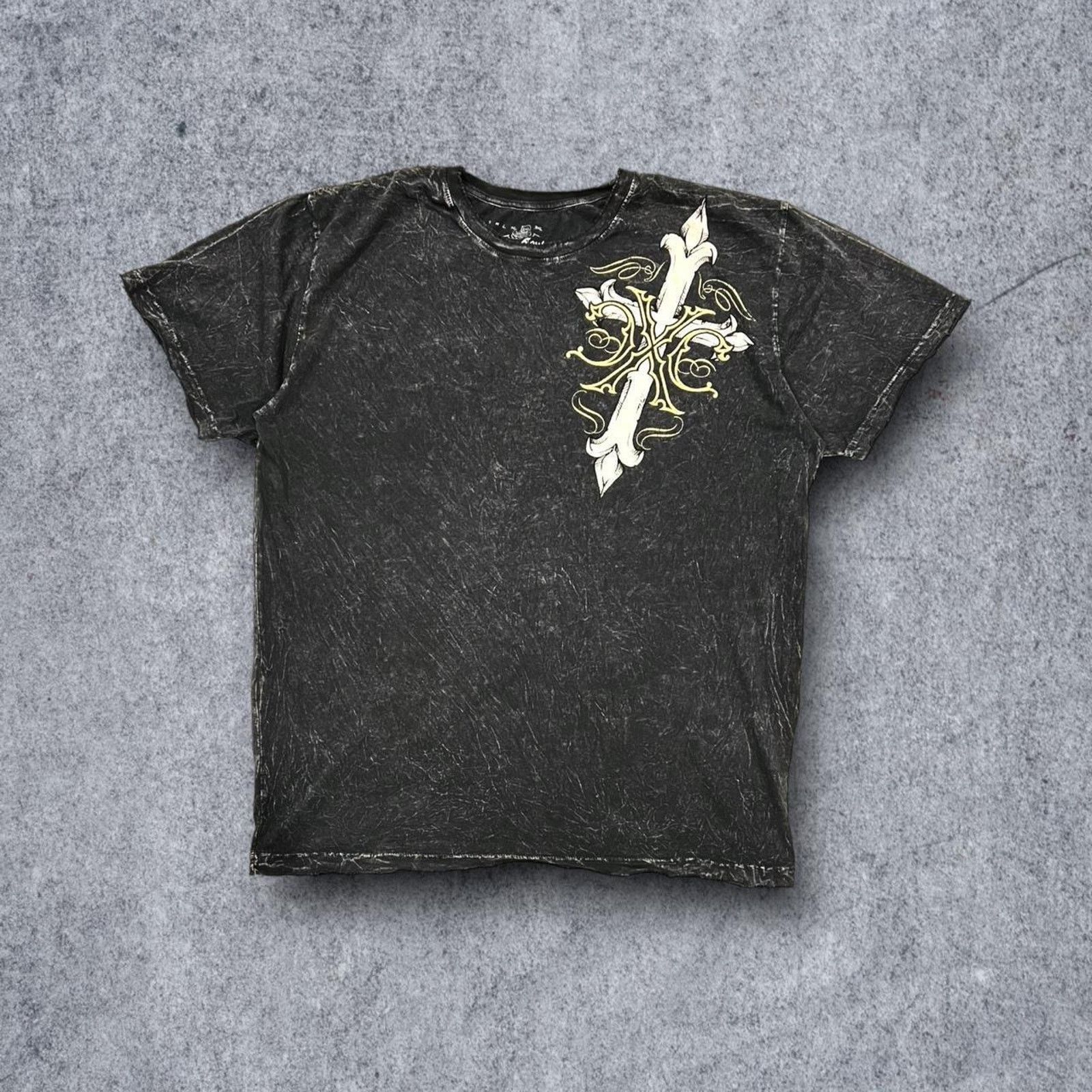 Affliction Xtreme Couture Vintage Affliction Y2K Cross Grunge Shirt Size US XXL / EU 58 / 5 - 3 Thumbnail