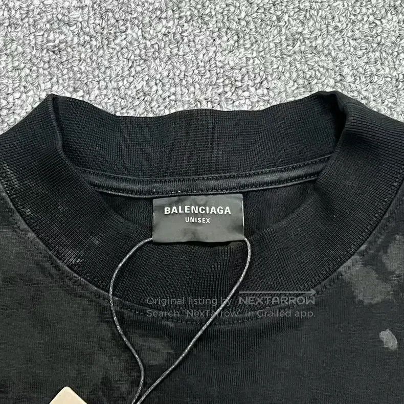 Balenciaga Balenciaga Black Sanskrit letter Logo printed short sleeve Size US S / EU 44-46 / 1 - 3 Thumbnail