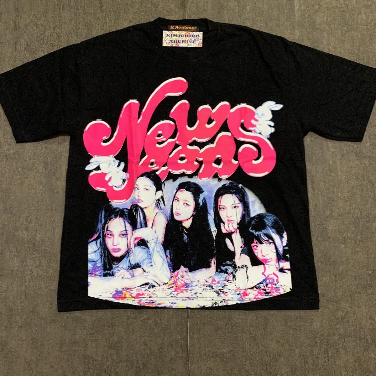 image of Band Tees x Tee Shirt Newjeans - Omg X New Jeans X Kpop Tees X Bts Ador in Black, Men's (Size XL)