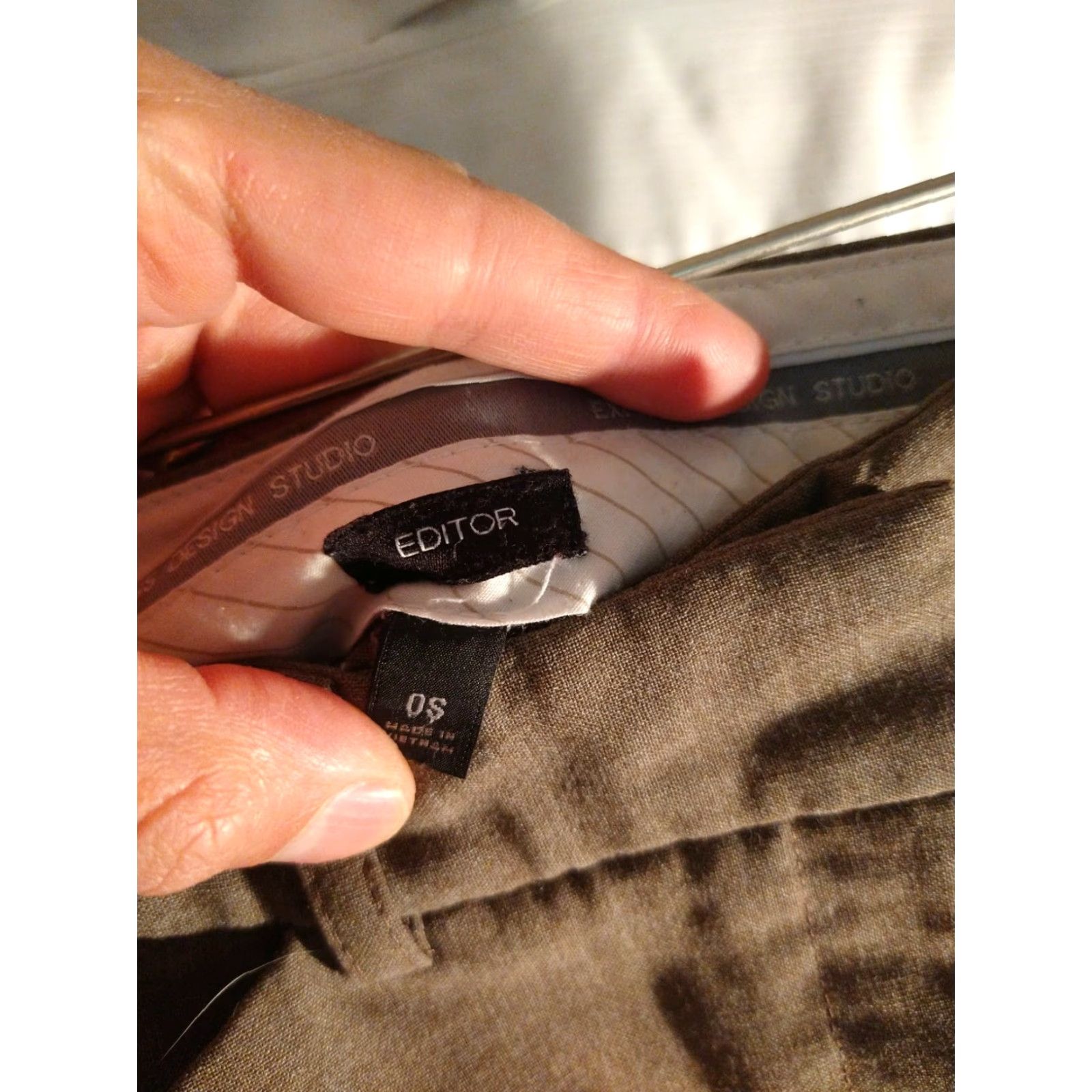 Vintage VINTAGE Ladies Express Editor Business Dress Pants 0S Cropped Poly Blend Brown Women Size 25" / US 0 / IT 36 - 2 Thumbnail