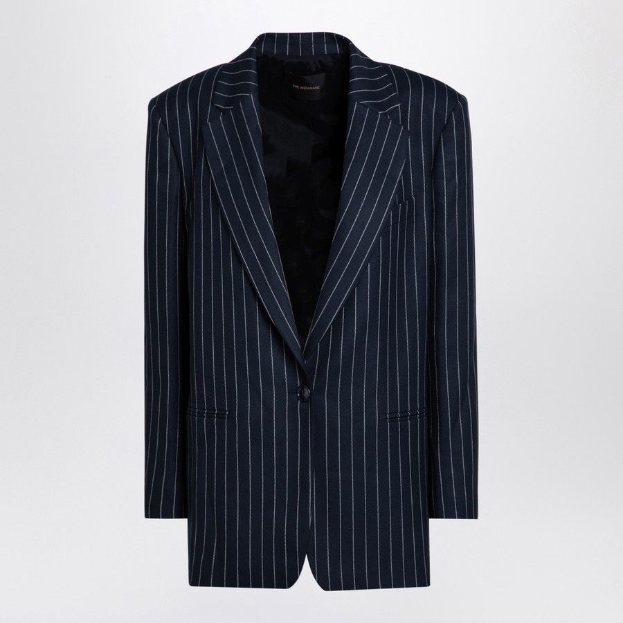 THE ANDAMANE o1d2blof1024 Pinstriped Gulia Blazer In Blue & White Size XS / US 0-2 / IT 36-38 - 1 Thumbnail