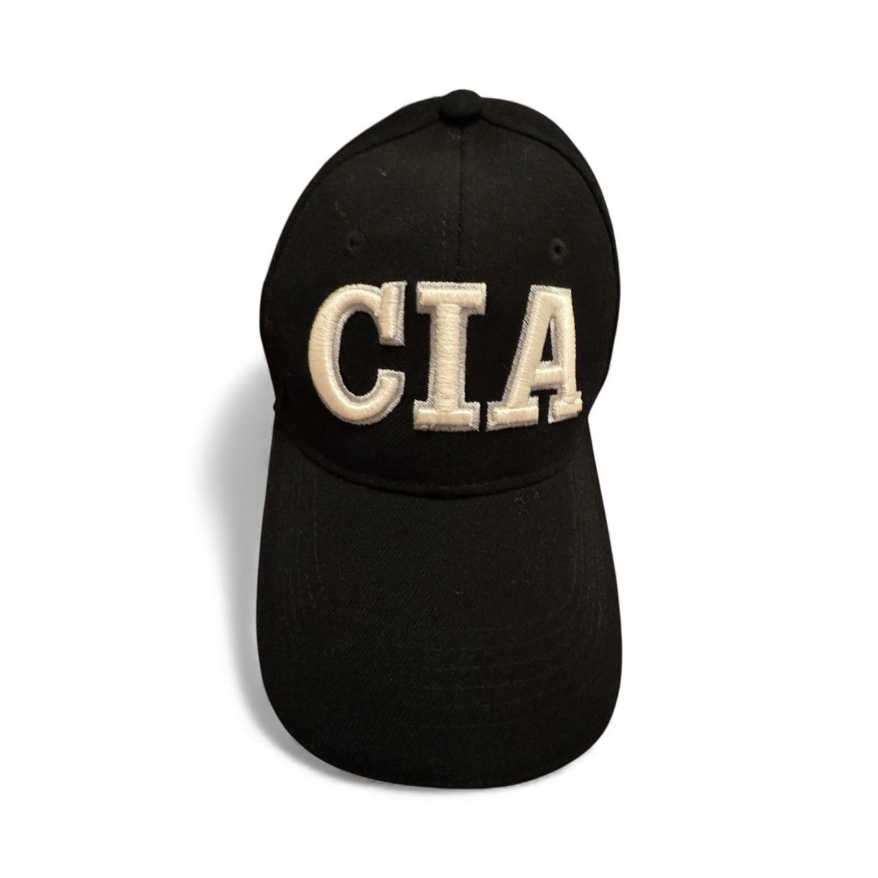 Other CIA Hat – Black Adjustable Cap – Embroidered Letters Size ONE SIZE - 1 Thumbnail