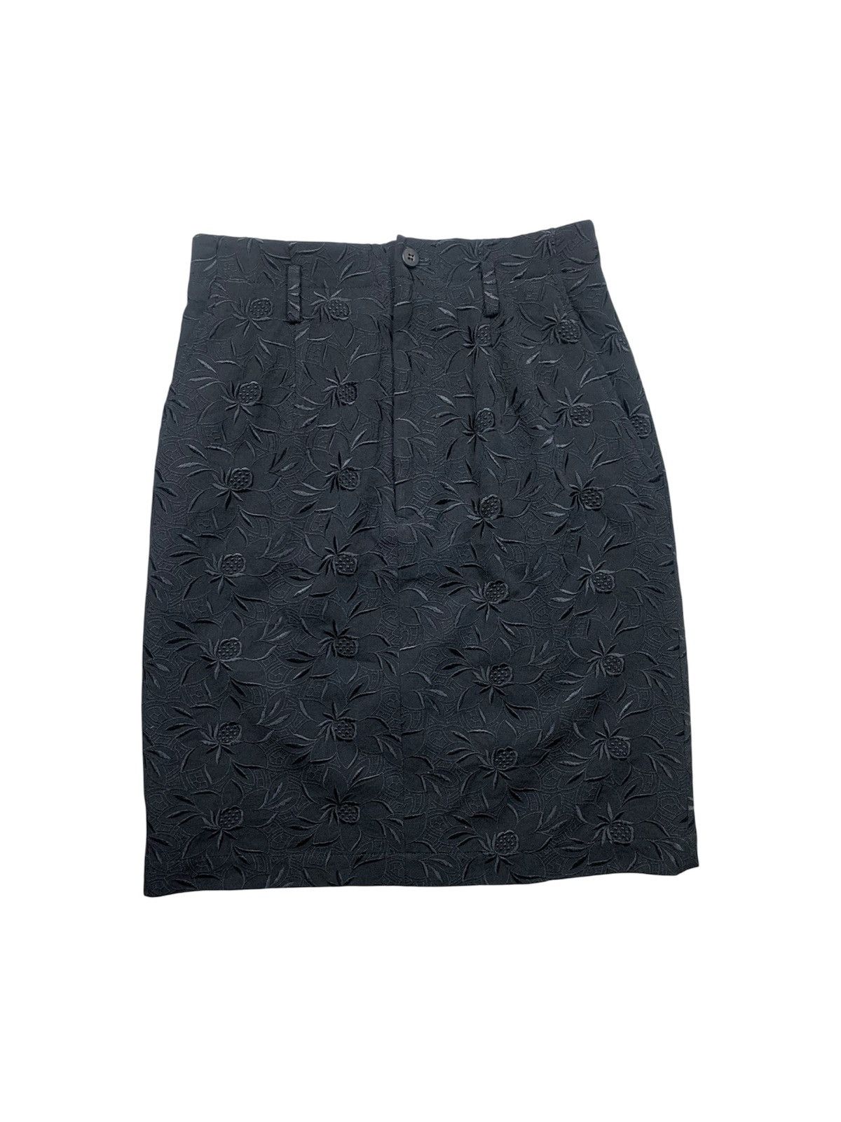 Tricot Comme des Garcons 80s tricot COMME des GARCONS thigt skirt with embroidery Size 26" / US 2 / IT 38 - 1 Thumbnail