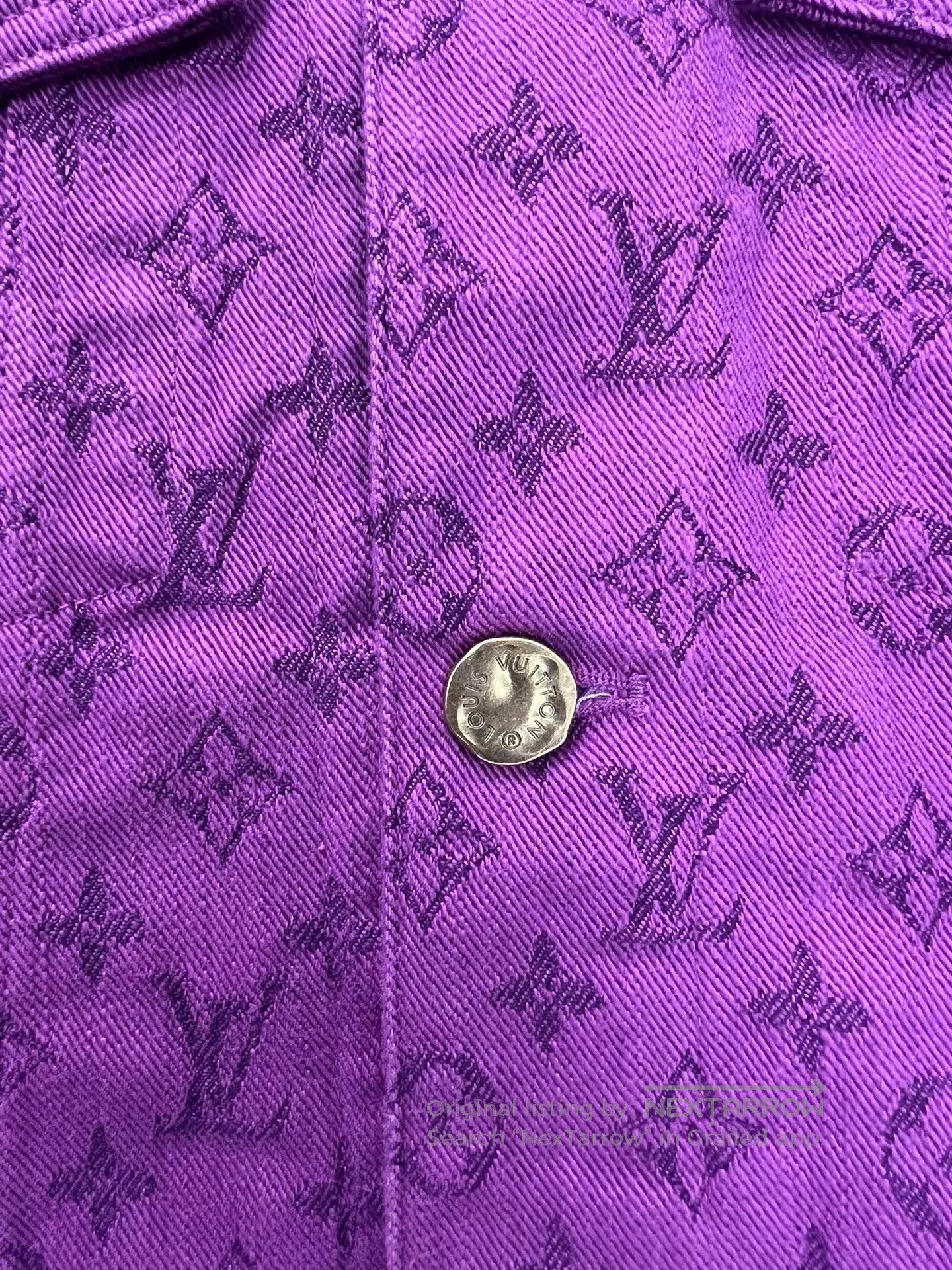Louis Vuitton lv monogram denim jacket in purple. Size L / US 10 / IT 46 - 2 Thumbnail