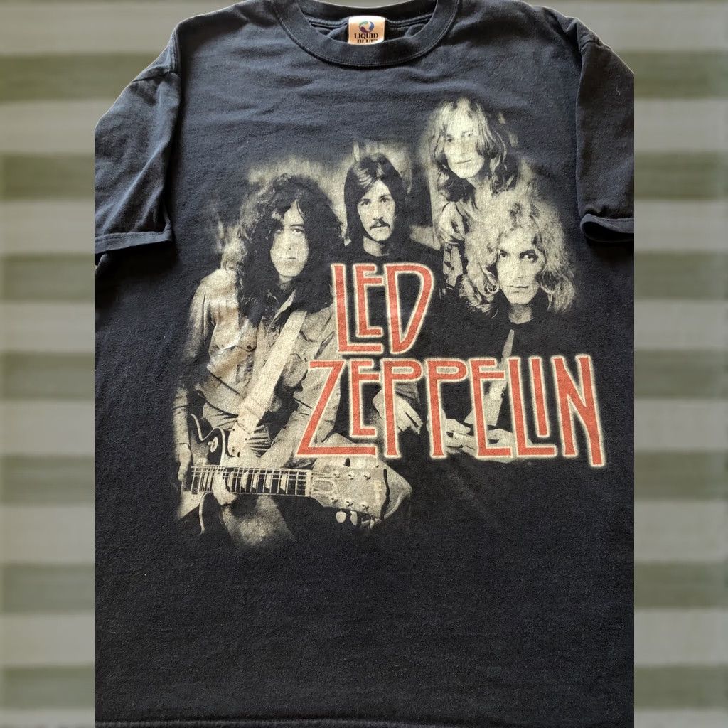 Liquid Blue VINTAGE Liquid Blue T-Shirt LED ZEPPELIN 90s Short Sleeve Black XL Mens Size US XL / EU 56 / 4 - 1 Thumbnail