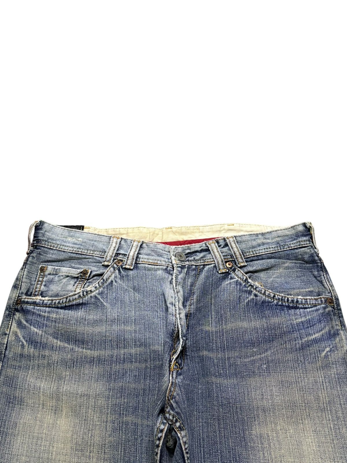 Japanese Brand Vintage Denim Craft Faded Wash Loose Baggy Jeans Size US 36 / EU 52 - 4 Thumbnail